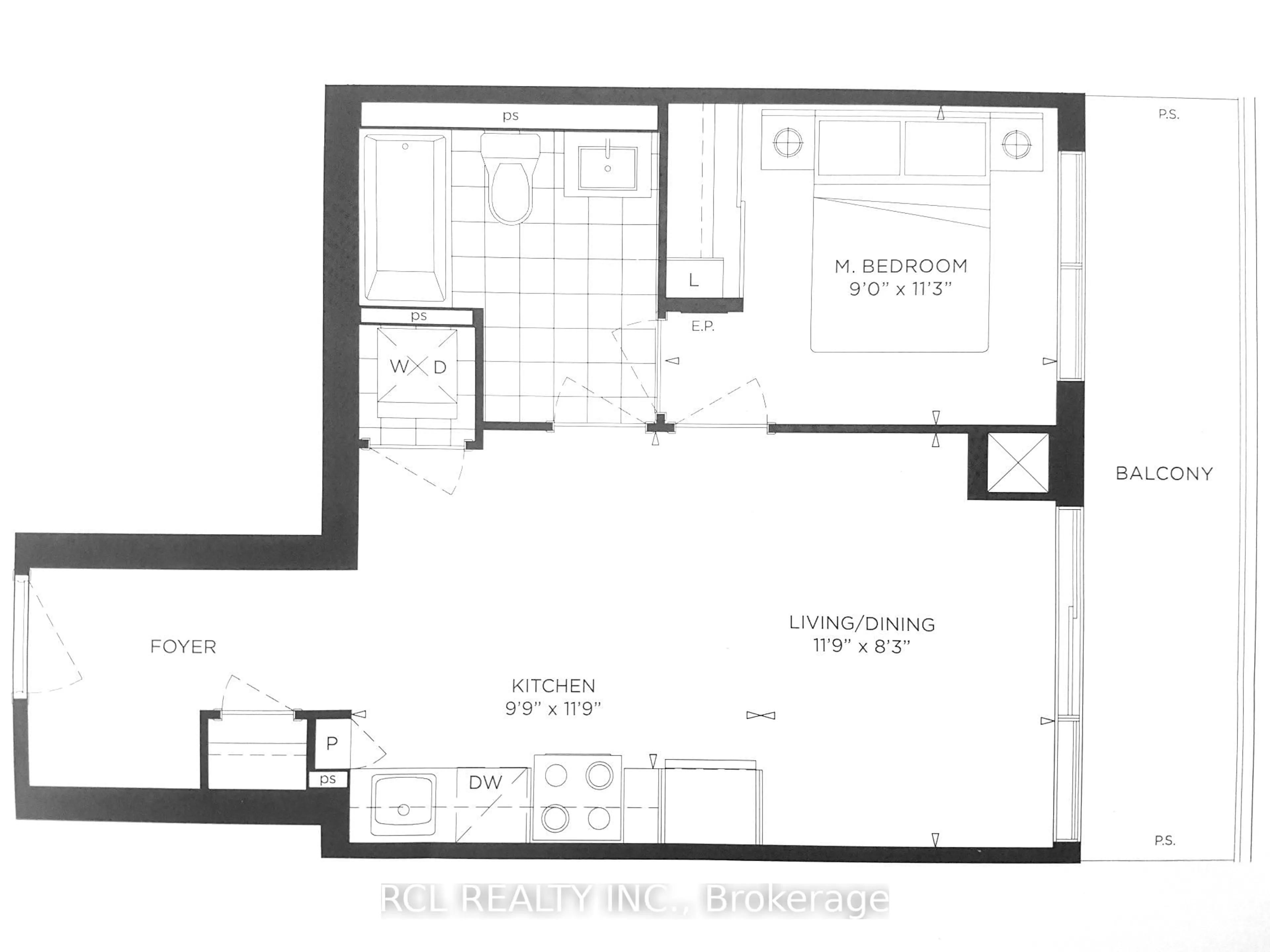 Floor plan for 85 Oneida Cres #1806, Richmond Hill Ontario L4B 0H4