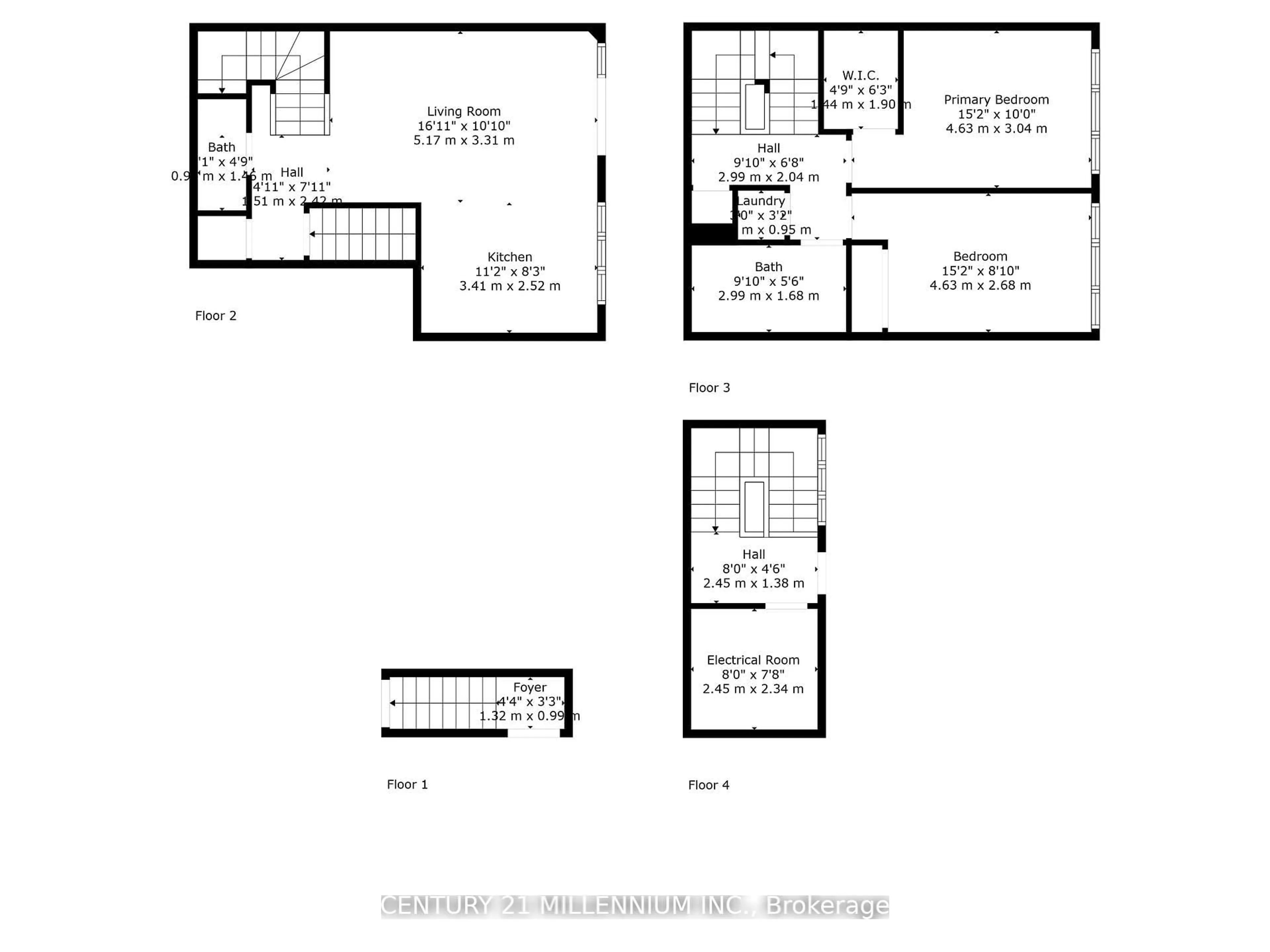 Floor plan for 19 Bellcastle Gate #340, Whitchurch-Stouffville Ontario L4A 4T4