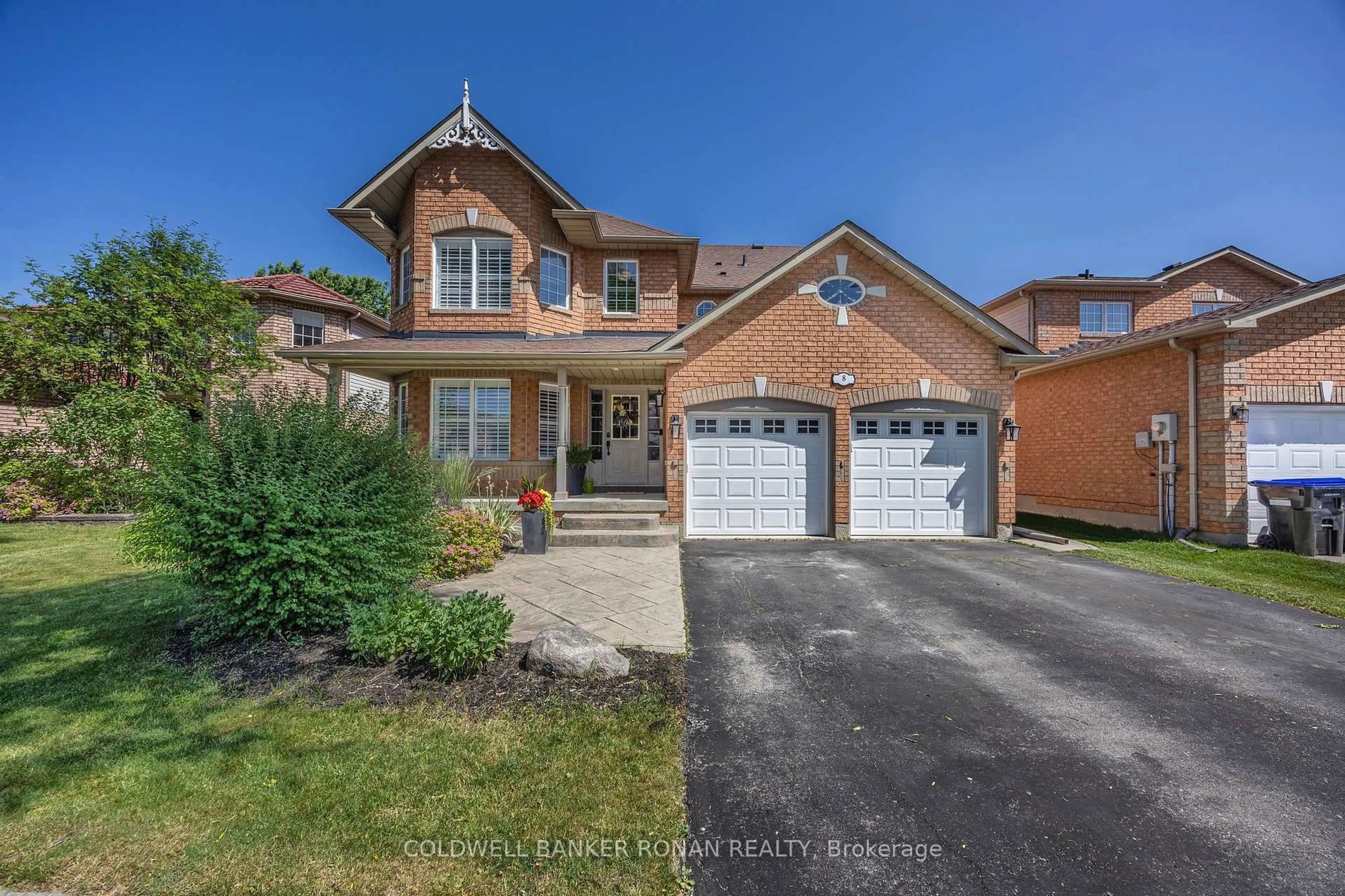 Home with brick exterior material, street for 8 Coburn Cres, New Tecumseth Ontario L0G 1A0