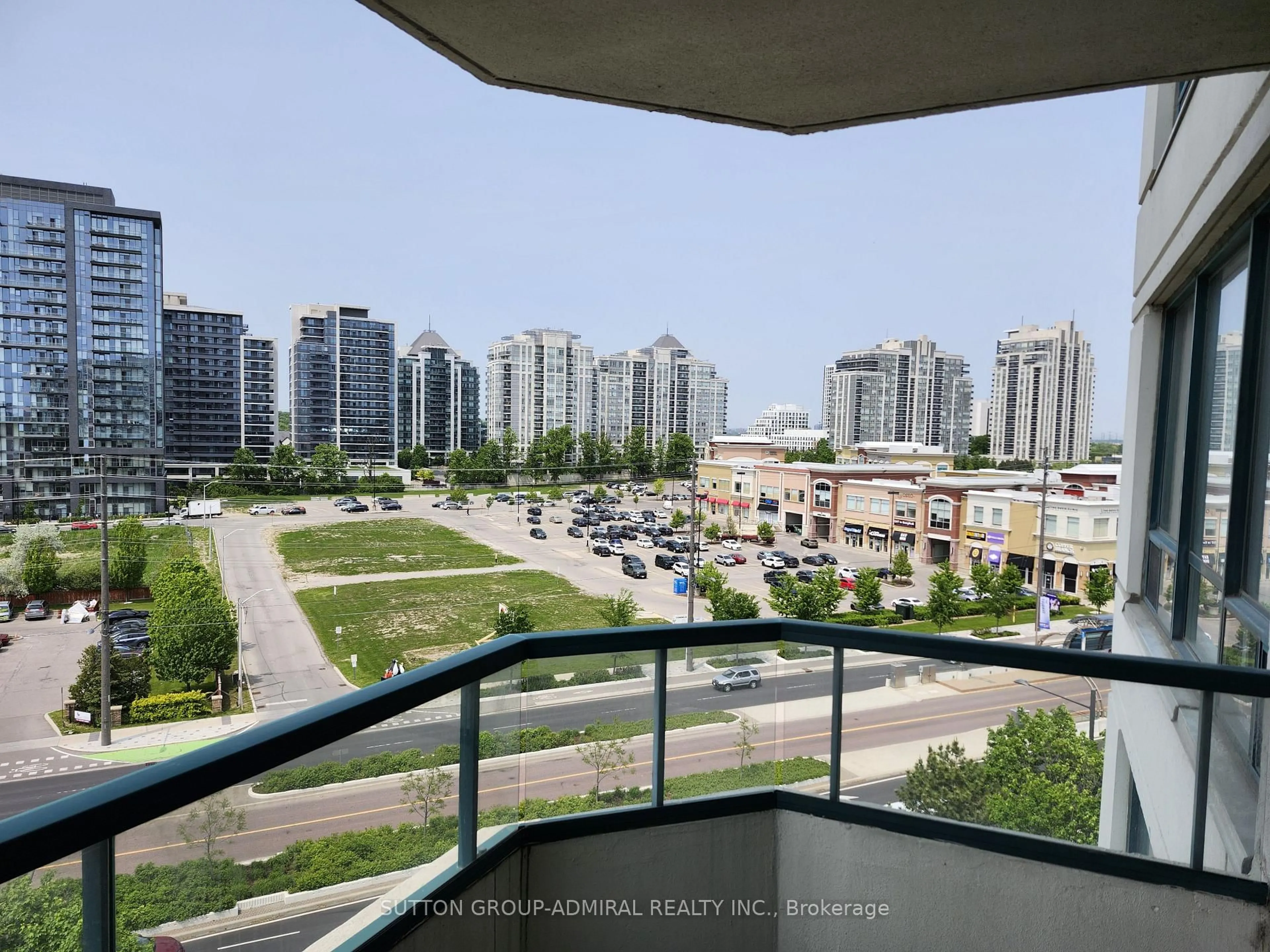 Balcony in the apartment, city buildings view from balcony for 120 Promenade Circ #910, Vaughan Ontario L4J 7W9