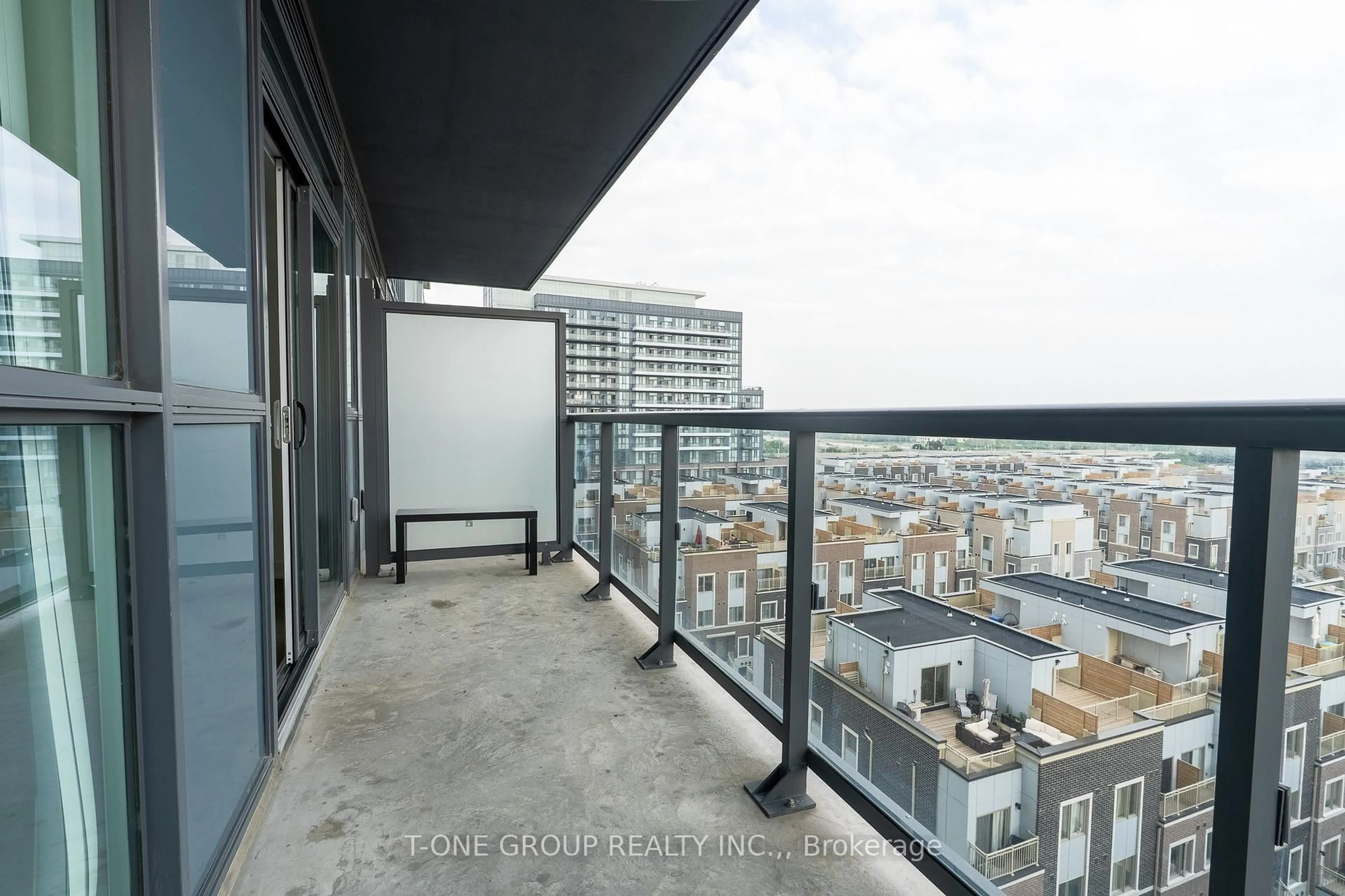 Balcony in the apartment, city buildings view from balcony for 10 Honeycrisp Cres #808, Vaughan Ontario L4K 0M7