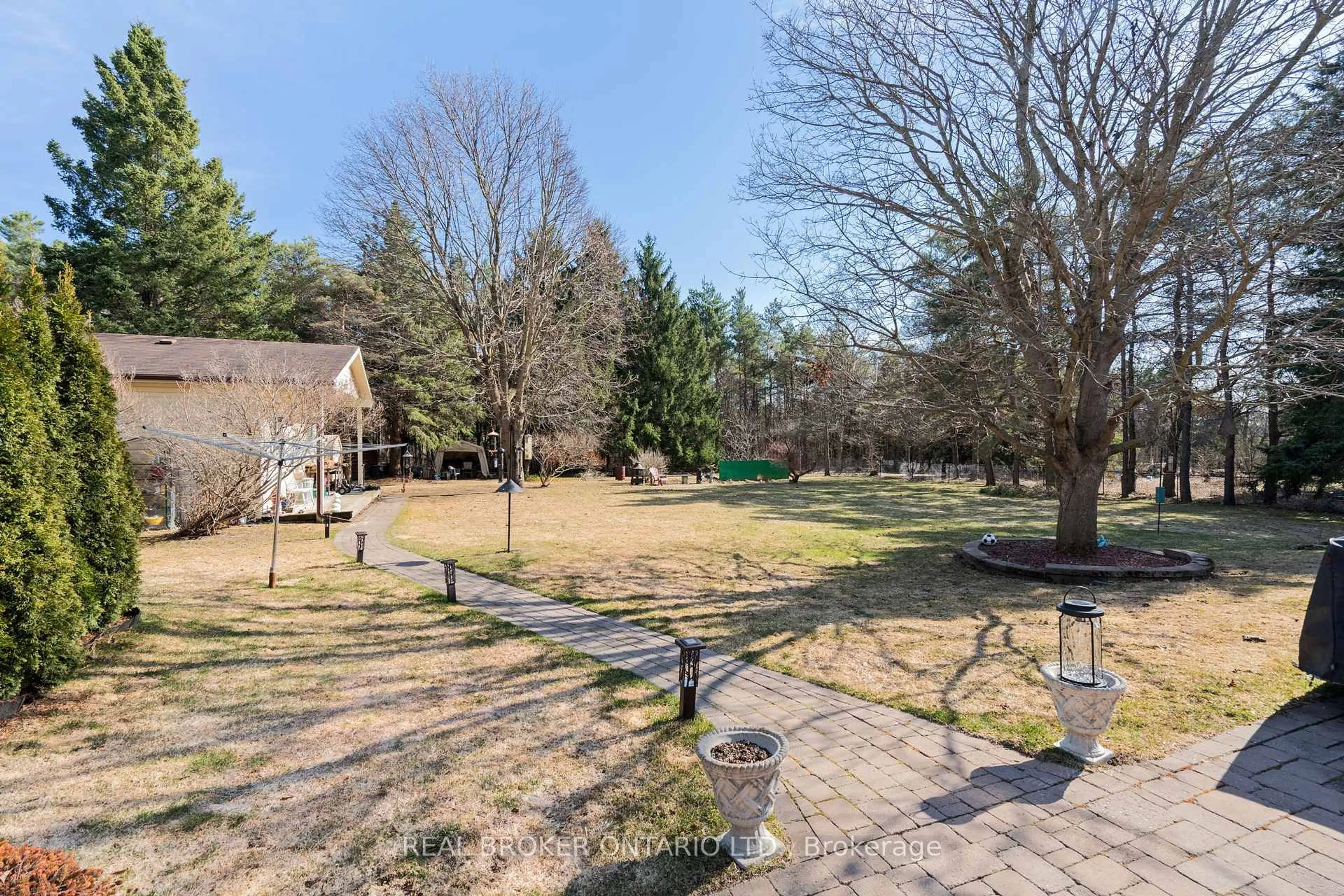 A pic from outside/outdoor area/front of a property/back of a property/a pic from drone, forest/trees view for 309 Wagg Rd, Uxbridge Ontario L0C 1A0
