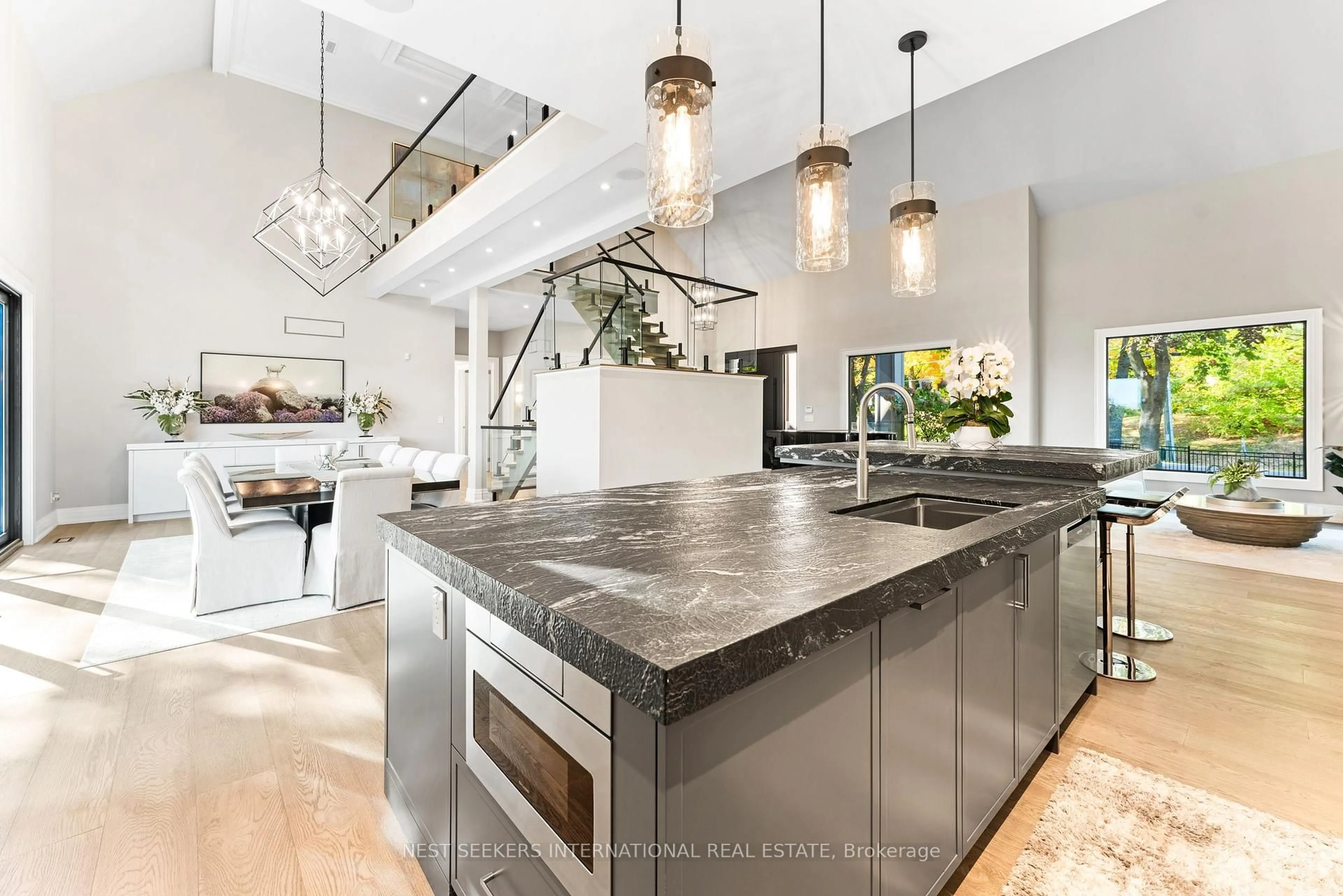 Contemporary kitchen, cement floor for 141 Kingscross Dr, King Ontario L7B 1E6
