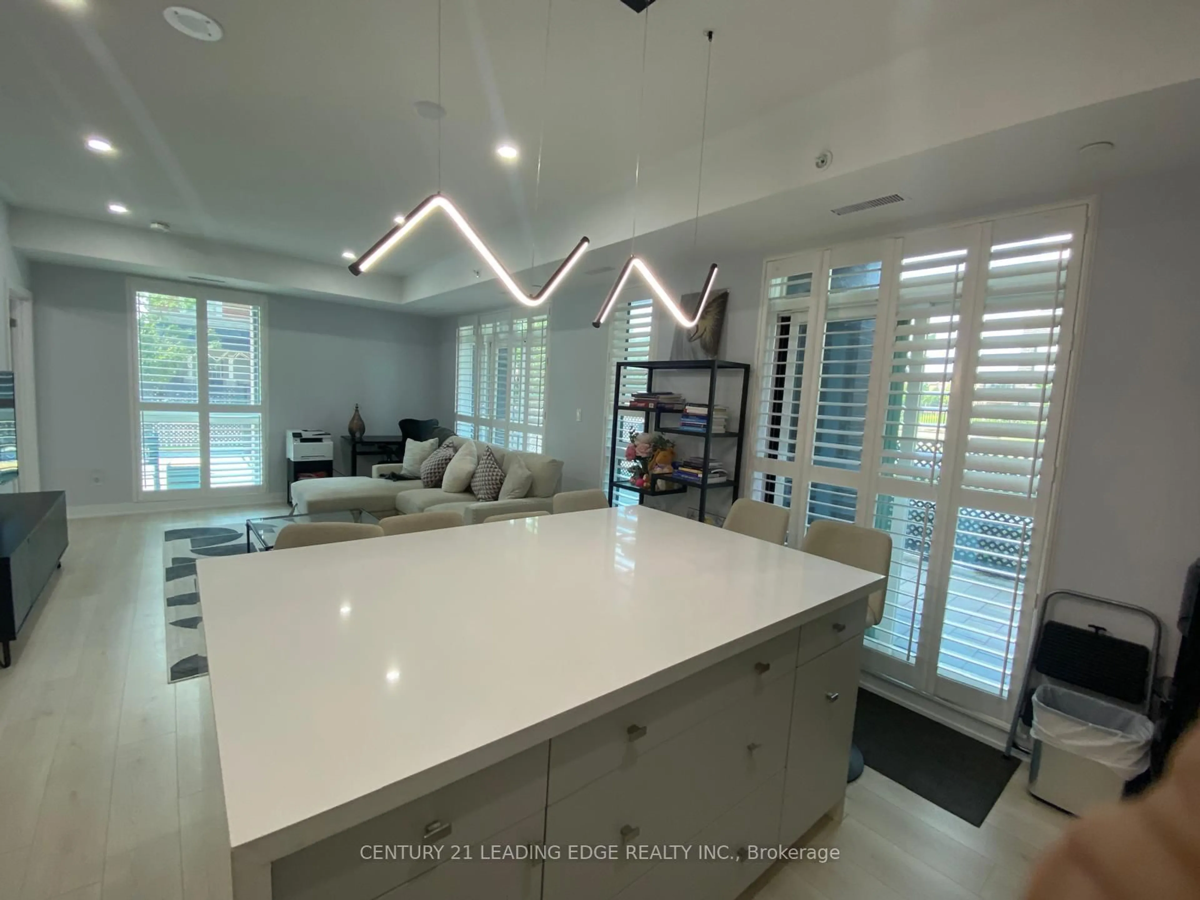 Open concept kitchen, ceramic/tile floor for 1 Climo Lane #G09, Markham Ontario L6E 0L1