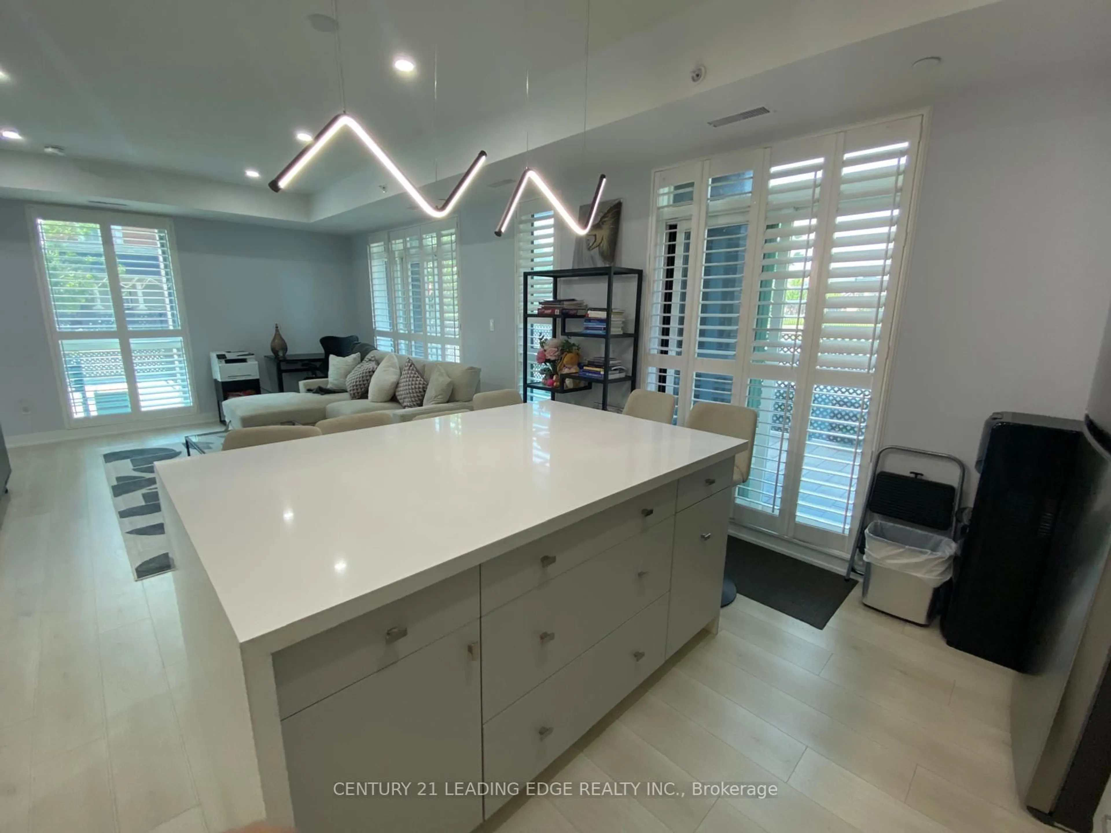 Open concept kitchen, ceramic/tile floor for 1 Climo Lane #G09, Markham Ontario L6E 0L1