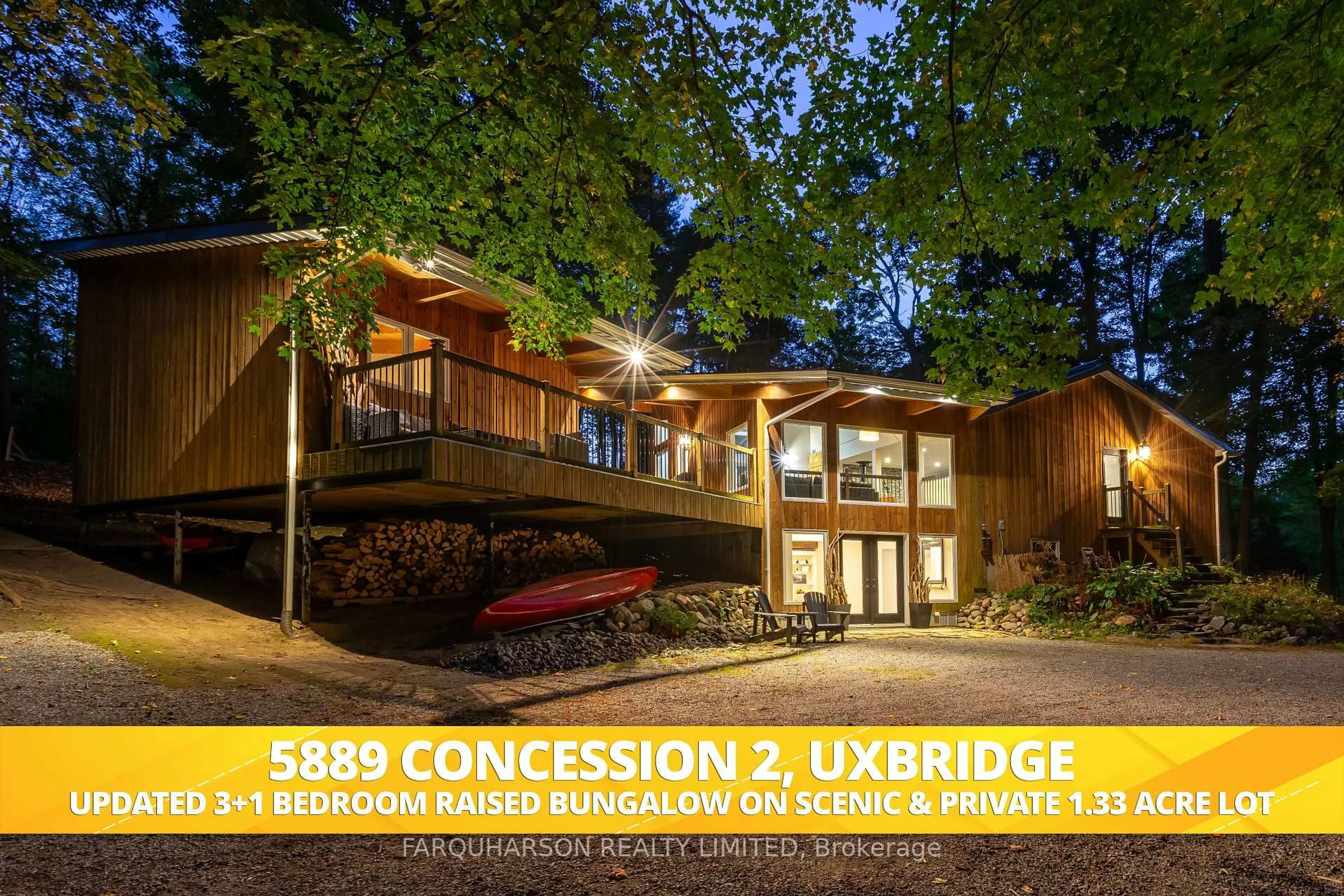 A pic from outside/outdoor area/front of a property/back of a property/a pic from drone, unknown for 5889 Concession 2 Rd, Uxbridge Ontario L4A 7X4