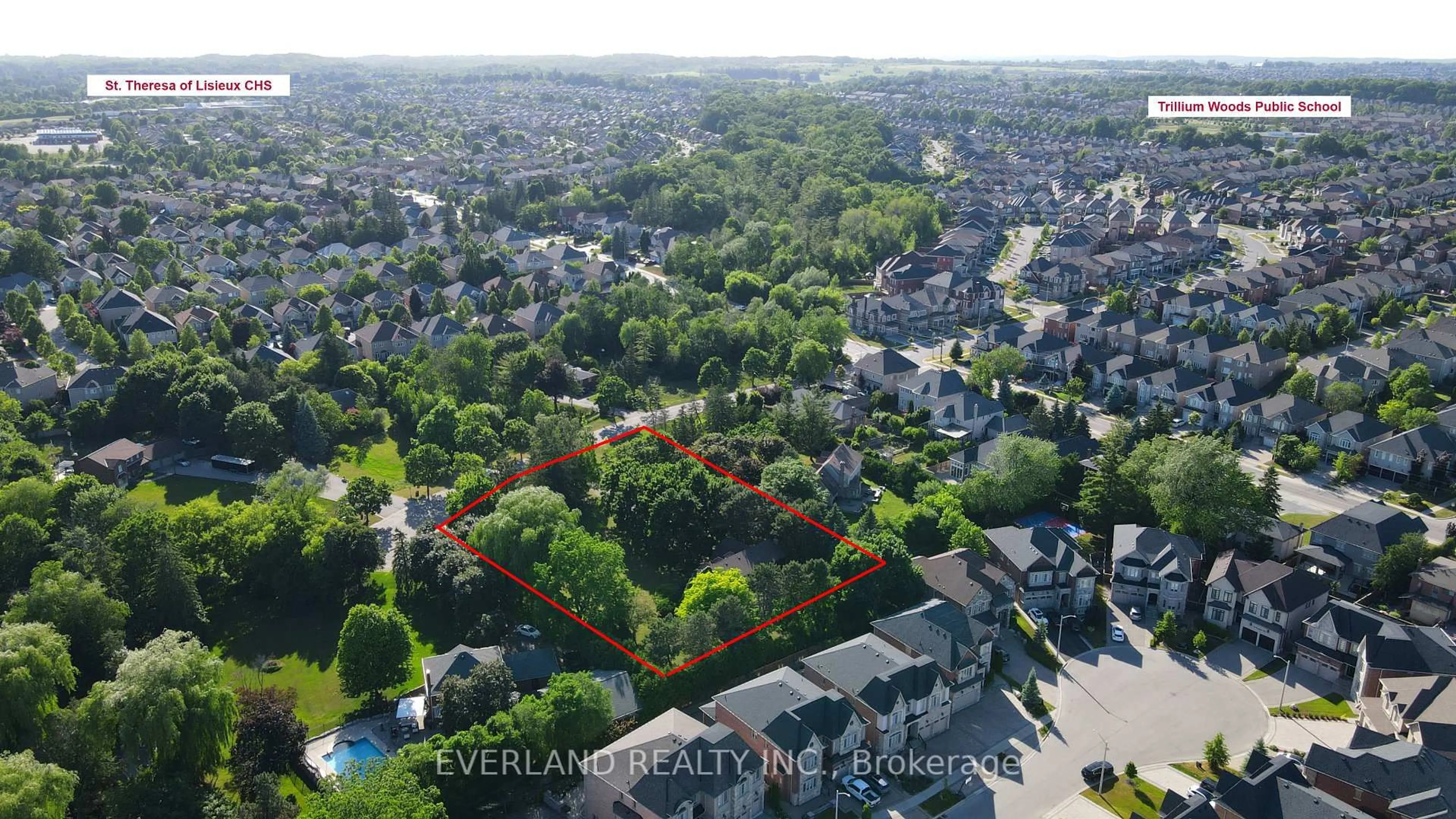 A pic from outside/outdoor area/front of a property/back of a property/a pic from drone, street for 99 Burndean Crt, Richmond Hill Ontario L4C 9W5