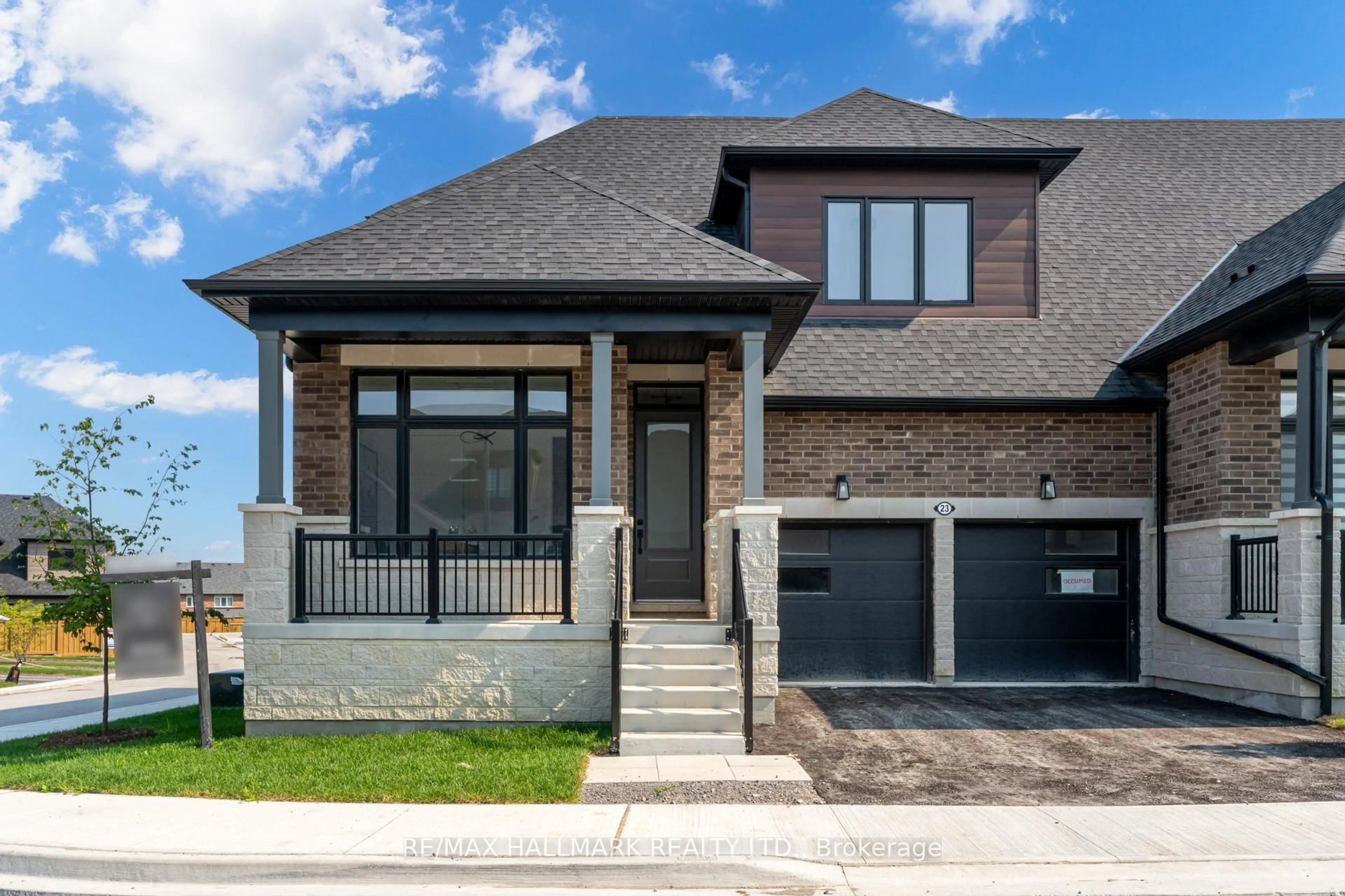 Home with brick exterior material, street for 23 Vern Robertson Gate, Uxbridge Ontario L9P 0A2