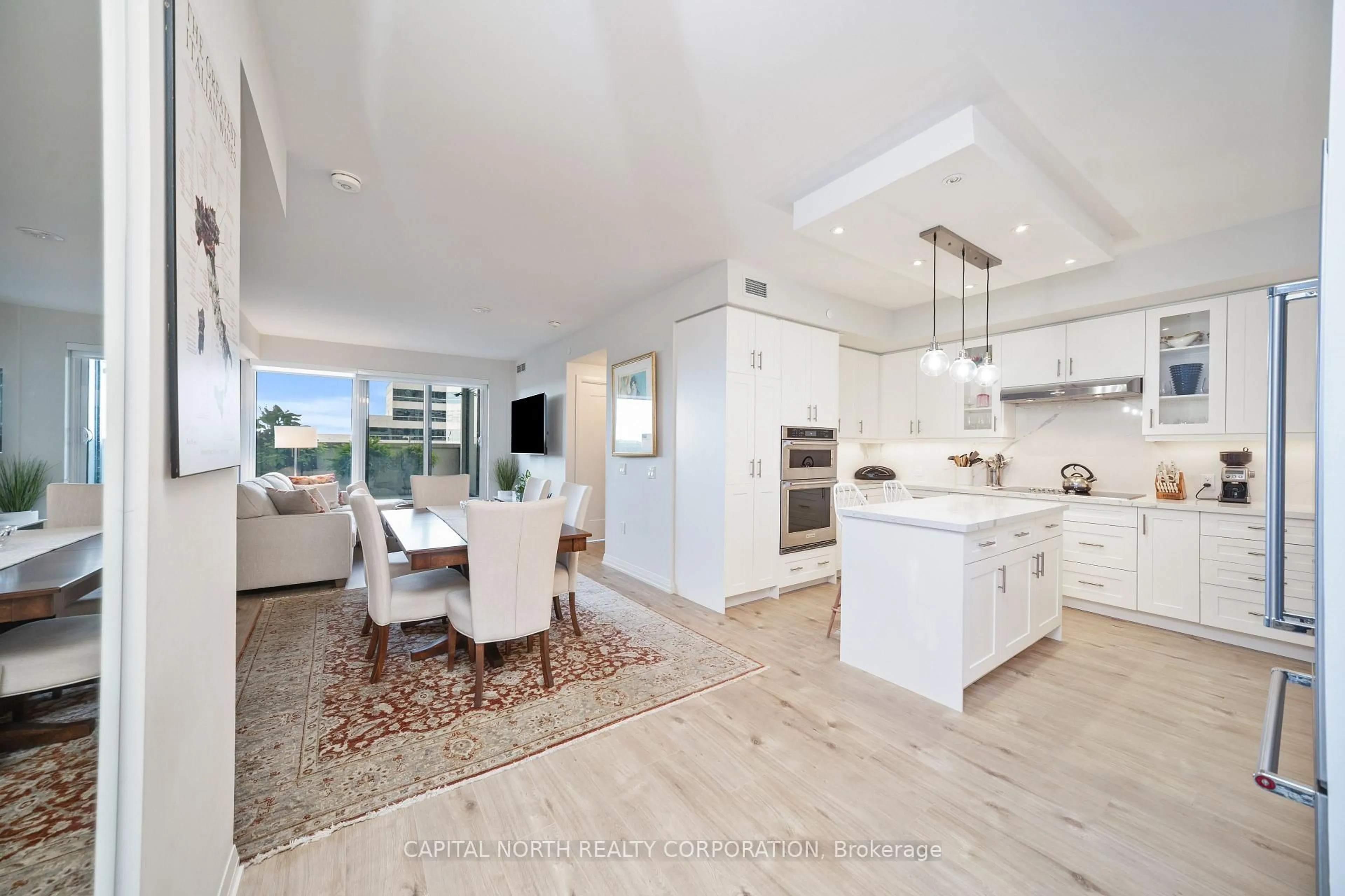 Open concept kitchen, ceramic/tile floor for 9000 Jane St #231, Vaughan Ontario L4K 0M6