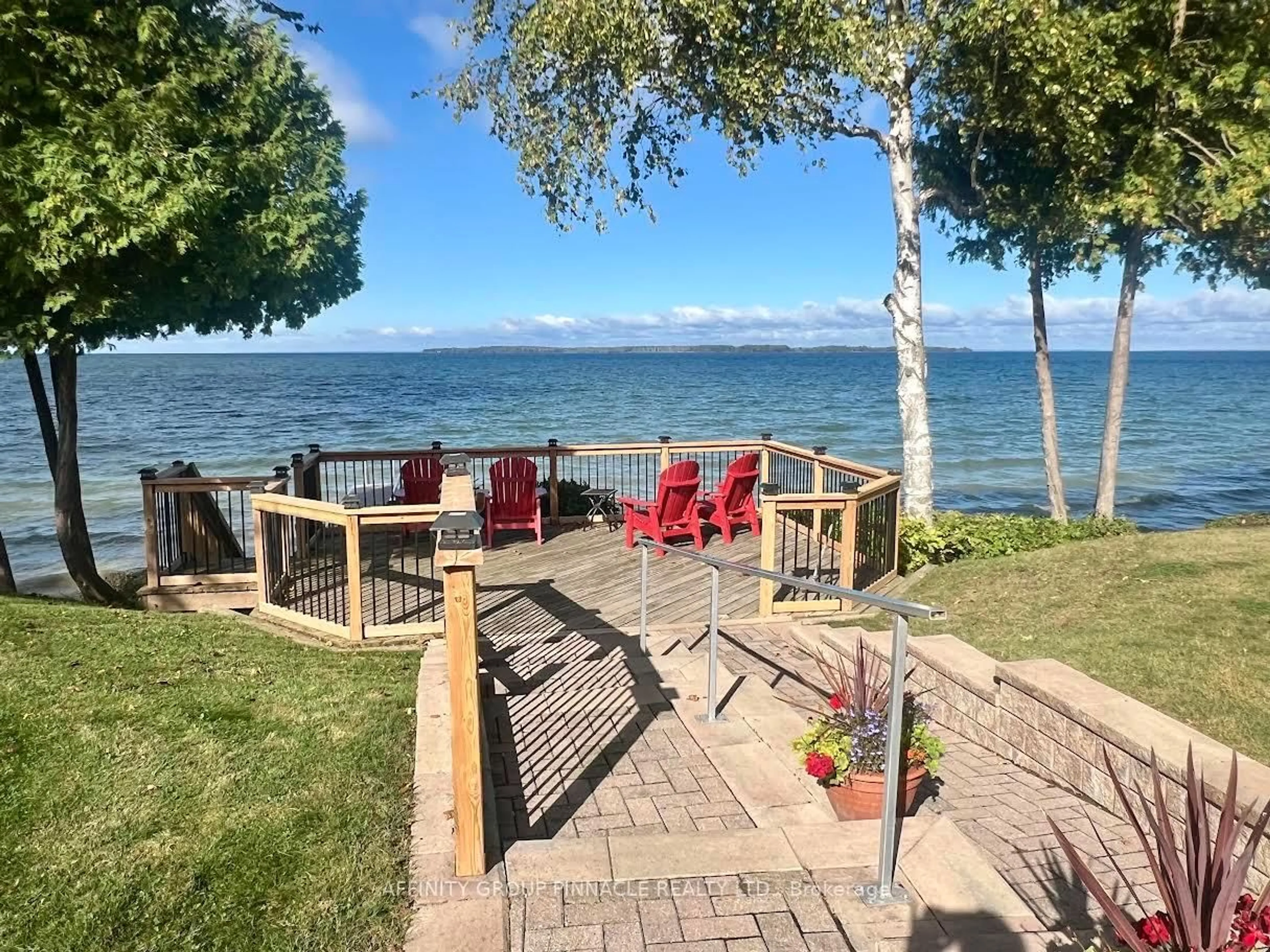 Patio, water/lake/river/ocean view for 194 Cedar Beach Rd #51, Brock Ontario L0K 1A0