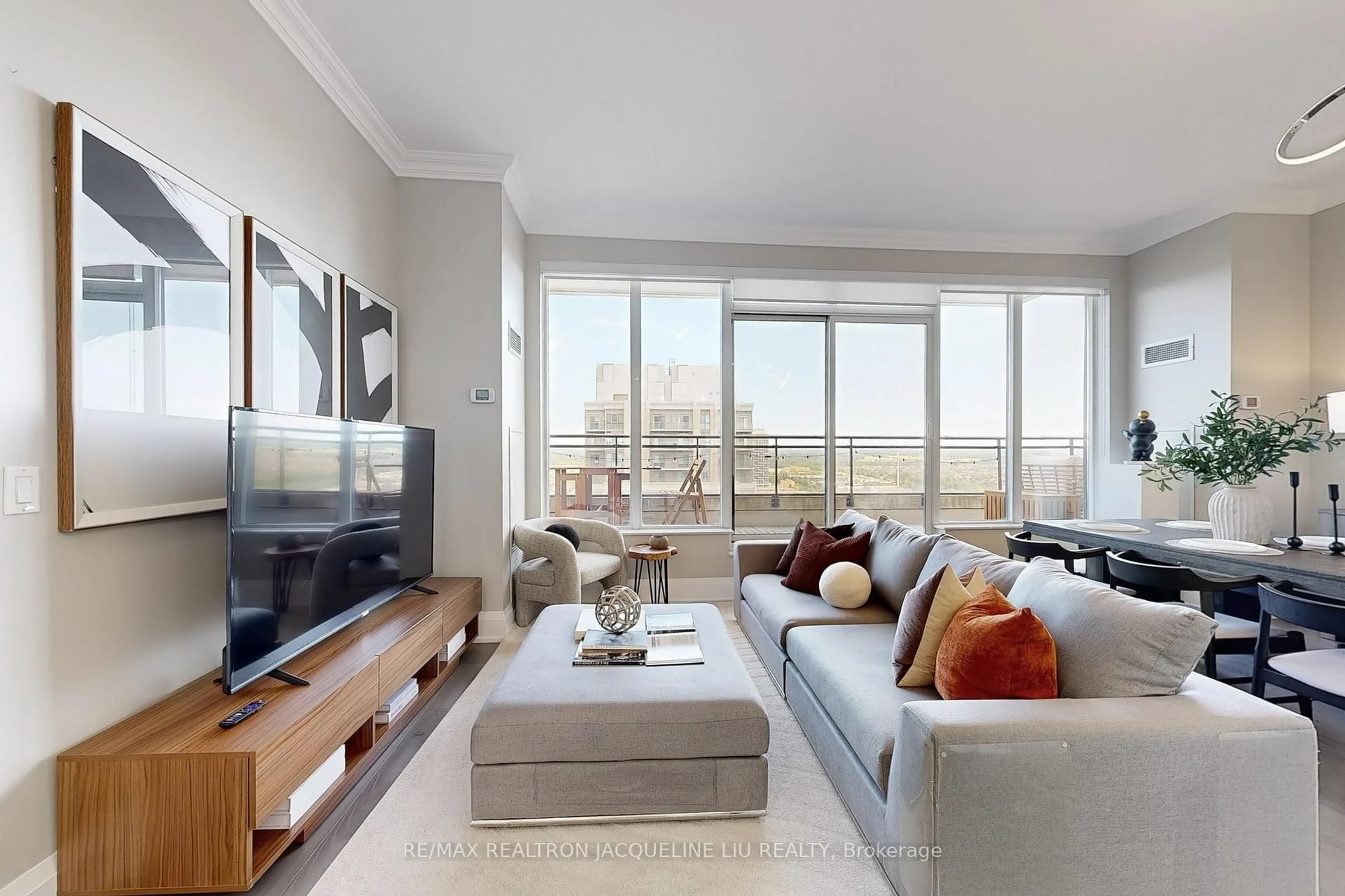 Living room with furniture, unknown for 9506 Markham Rd #LPH 06, Markham Ontario L6E 0S5