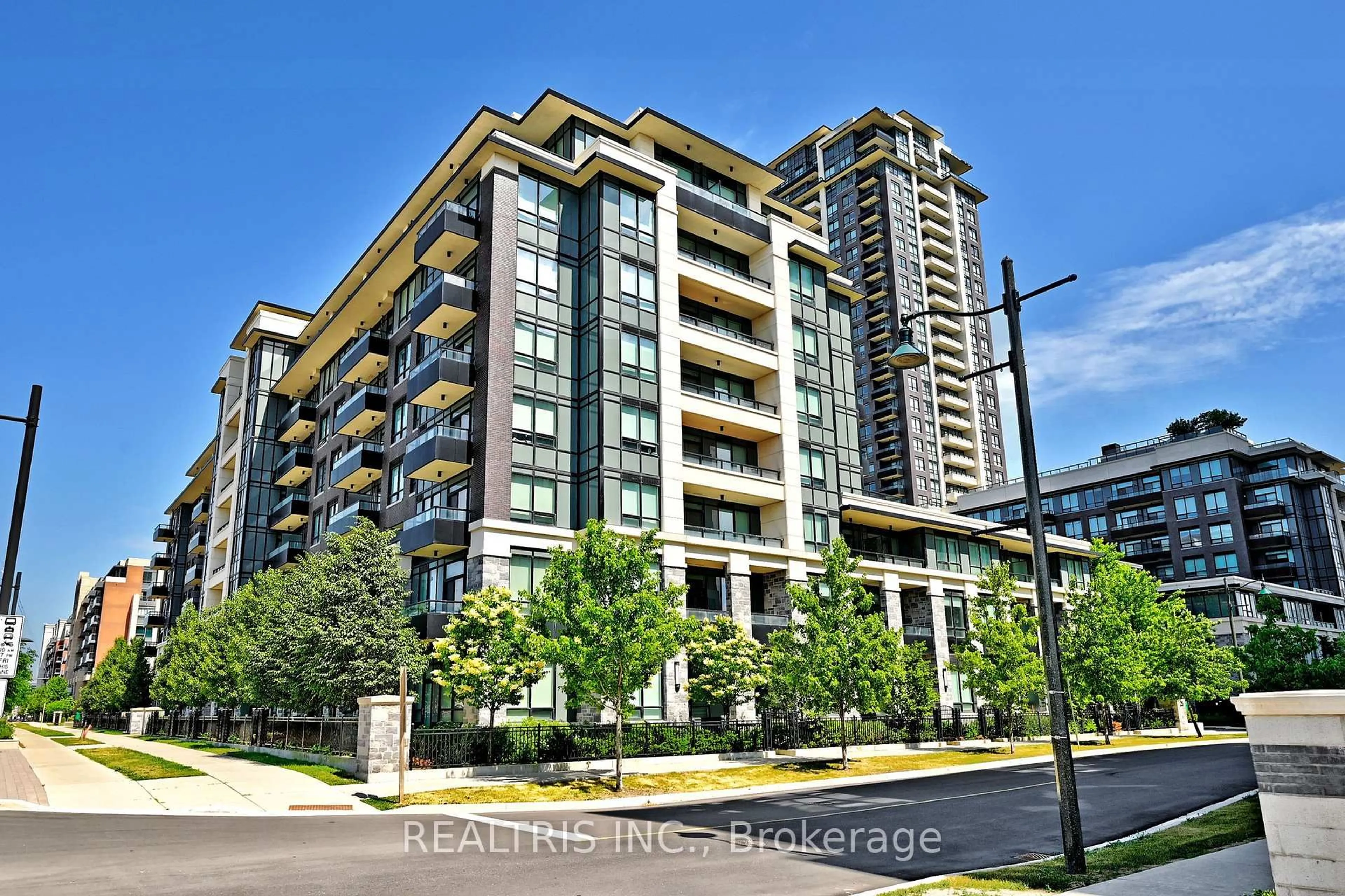A pic from outside/outdoor area/front of a property/back of a property/a pic from drone, unknown for 25 Water Walk Dr #210, Markham Ontario L6G 0G3