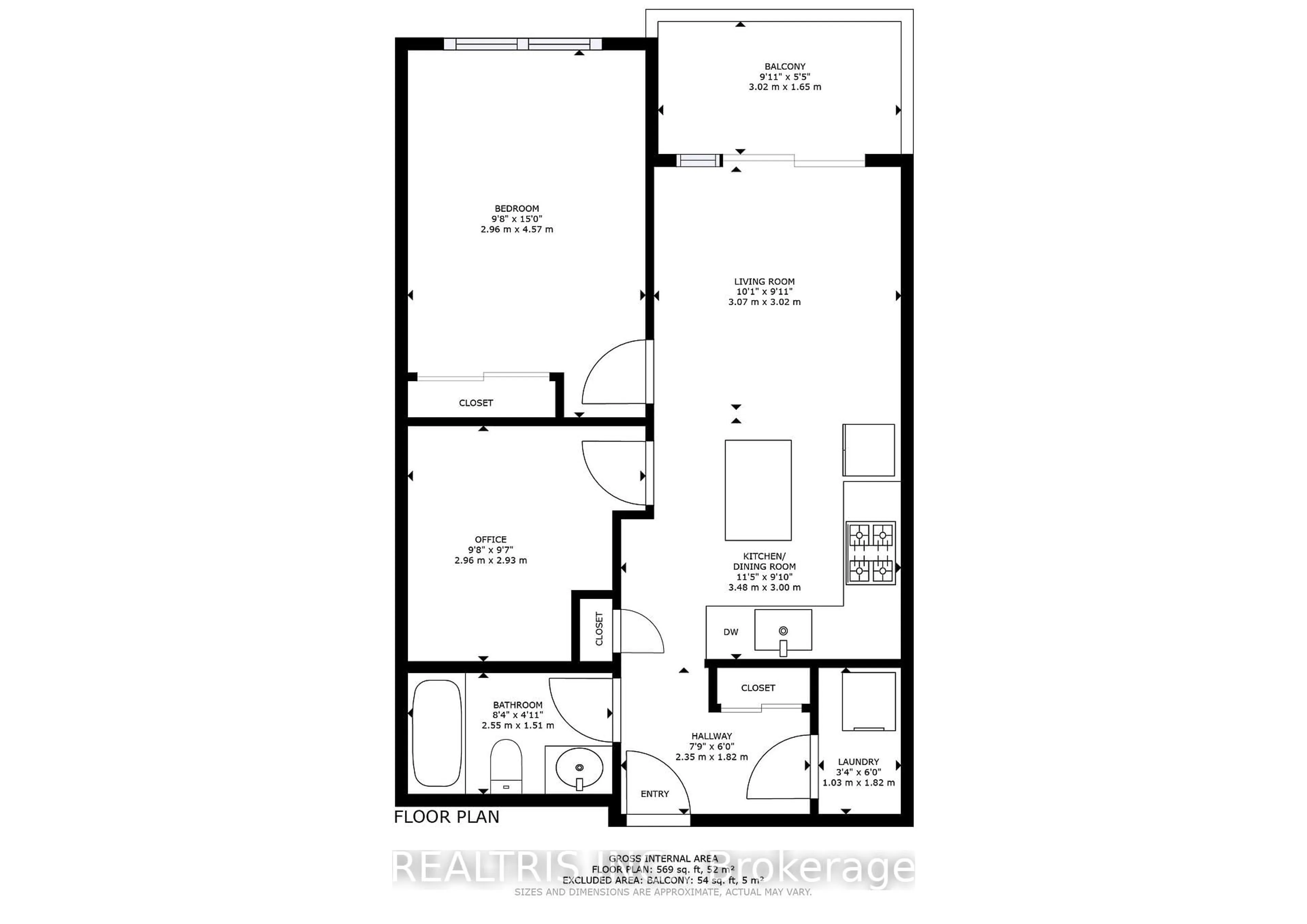 Floor plan for 25 Water Walk Dr #210, Markham Ontario L6G 0G3