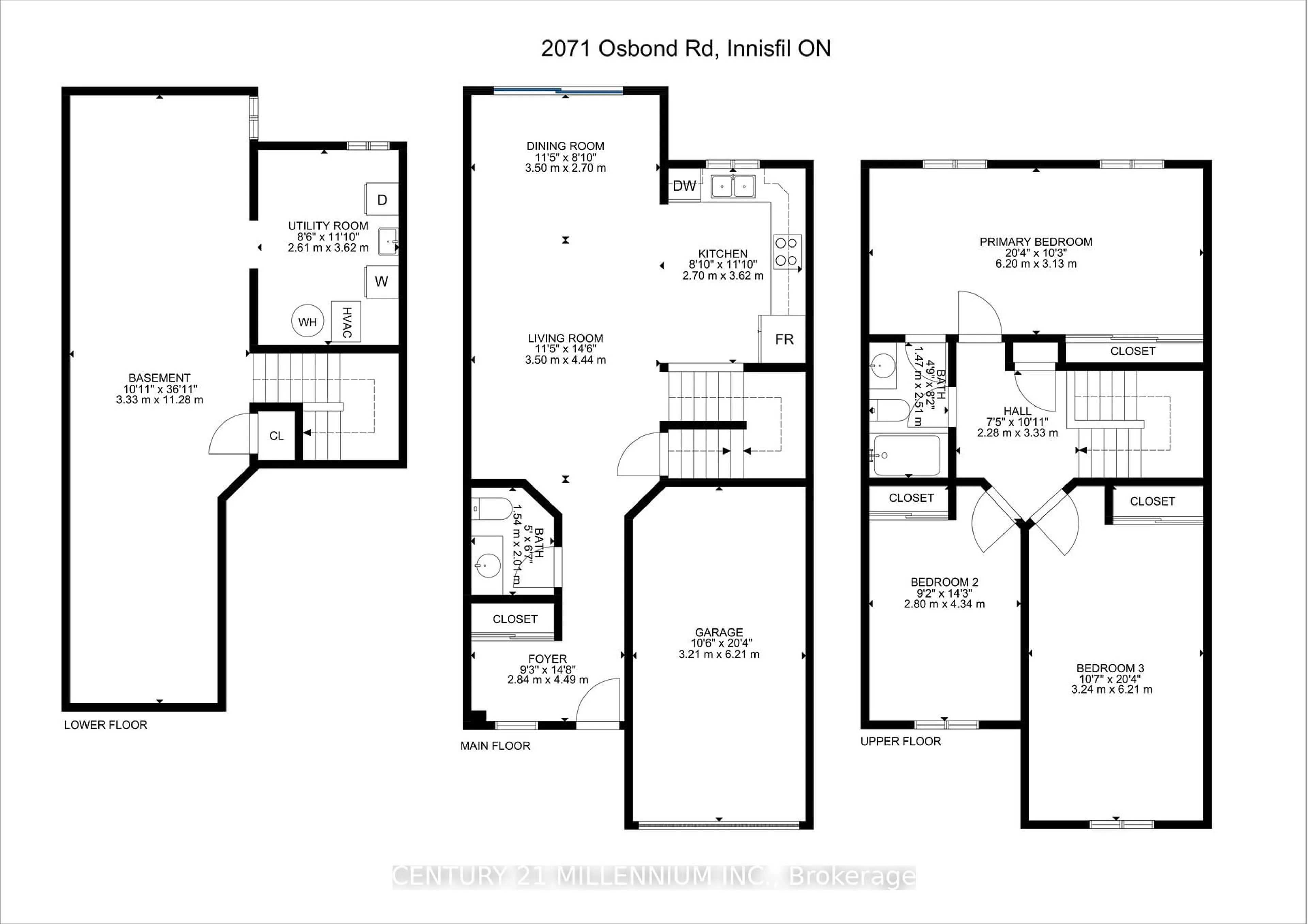 Floor plan for 2071 Osbond Rd, Innisfil Ontario L9S 0B6