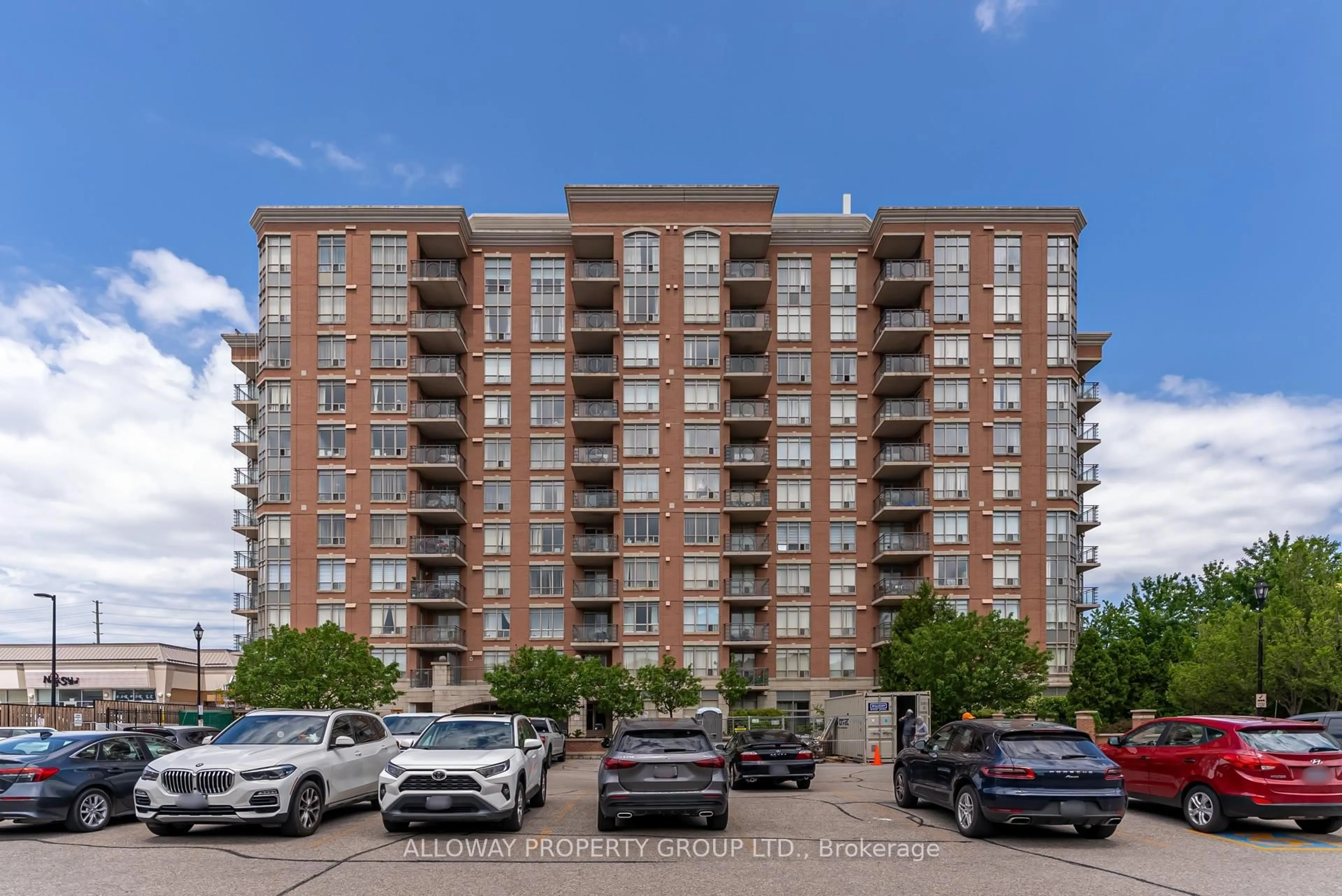 A pic from outside/outdoor area/front of a property/back of a property/a pic from drone, building for 130 Pond Dr #103, Markham Ontario L3T 7W5