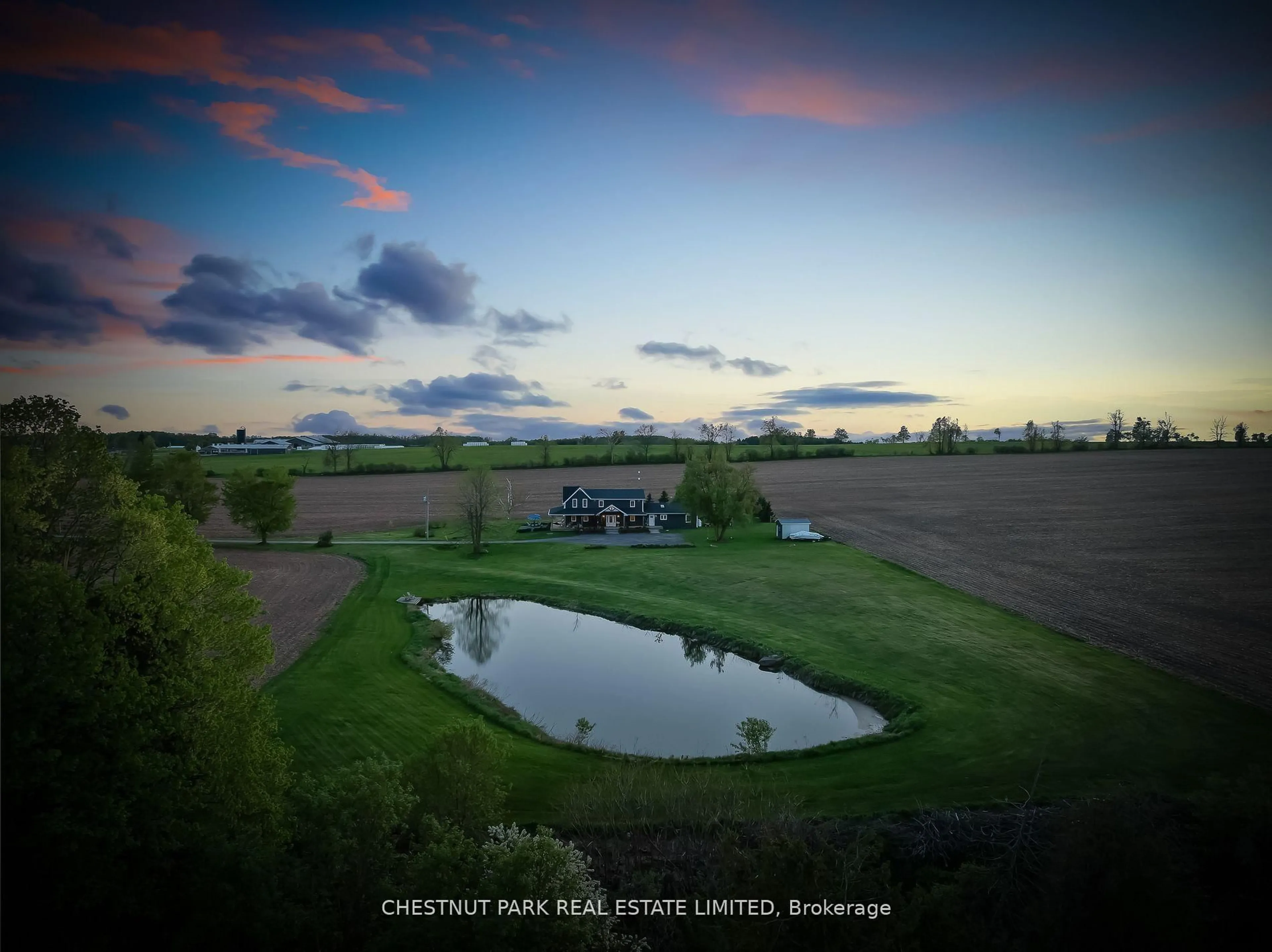 A pic from outside/outdoor area/front of a property/back of a property/a pic from drone, water/lake/river/ocean view for 1985 Regional Road 13 Rd, Brock Ontario L0C 1H0