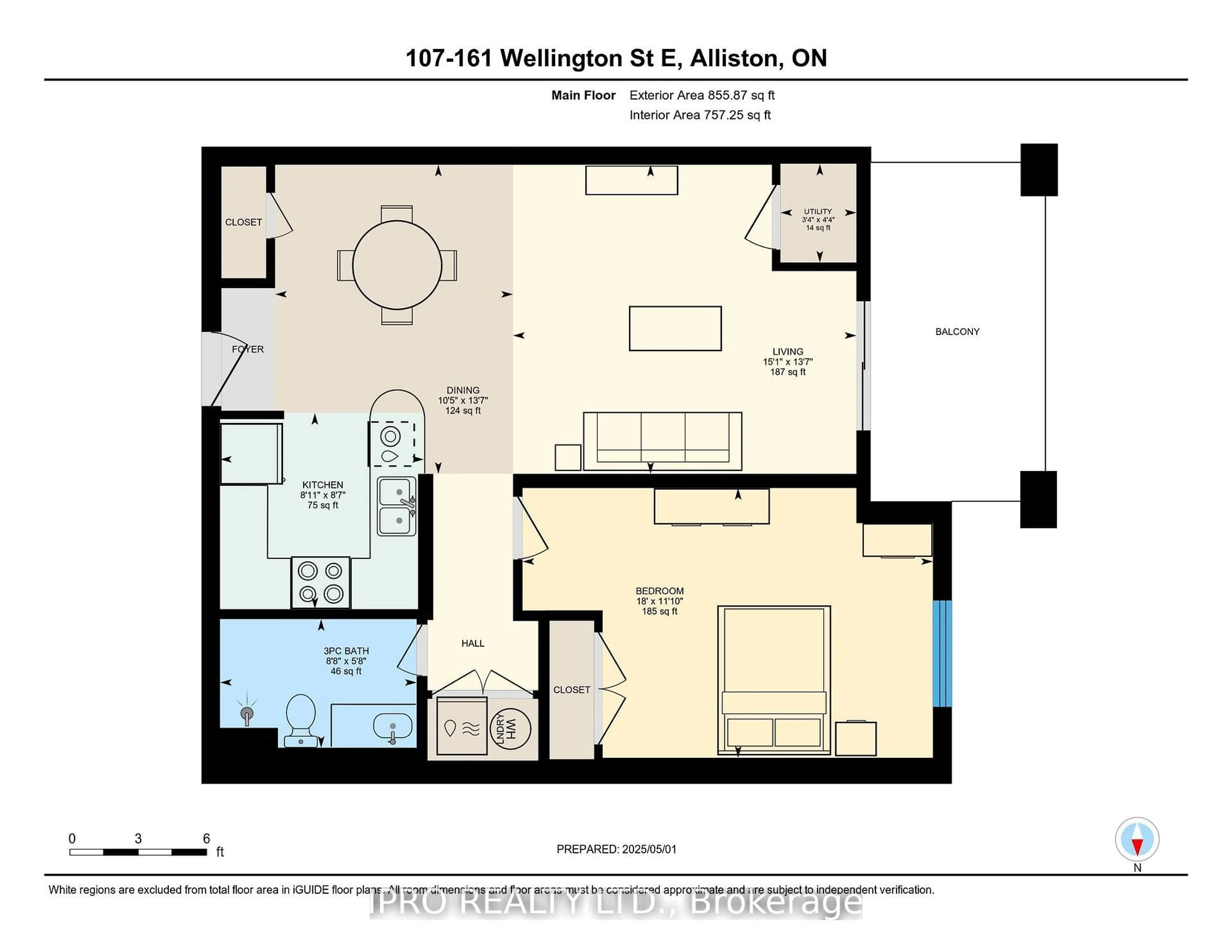 Floor plan for 161 Wellington St #107, New Tecumseth Ontario L9R 0R8