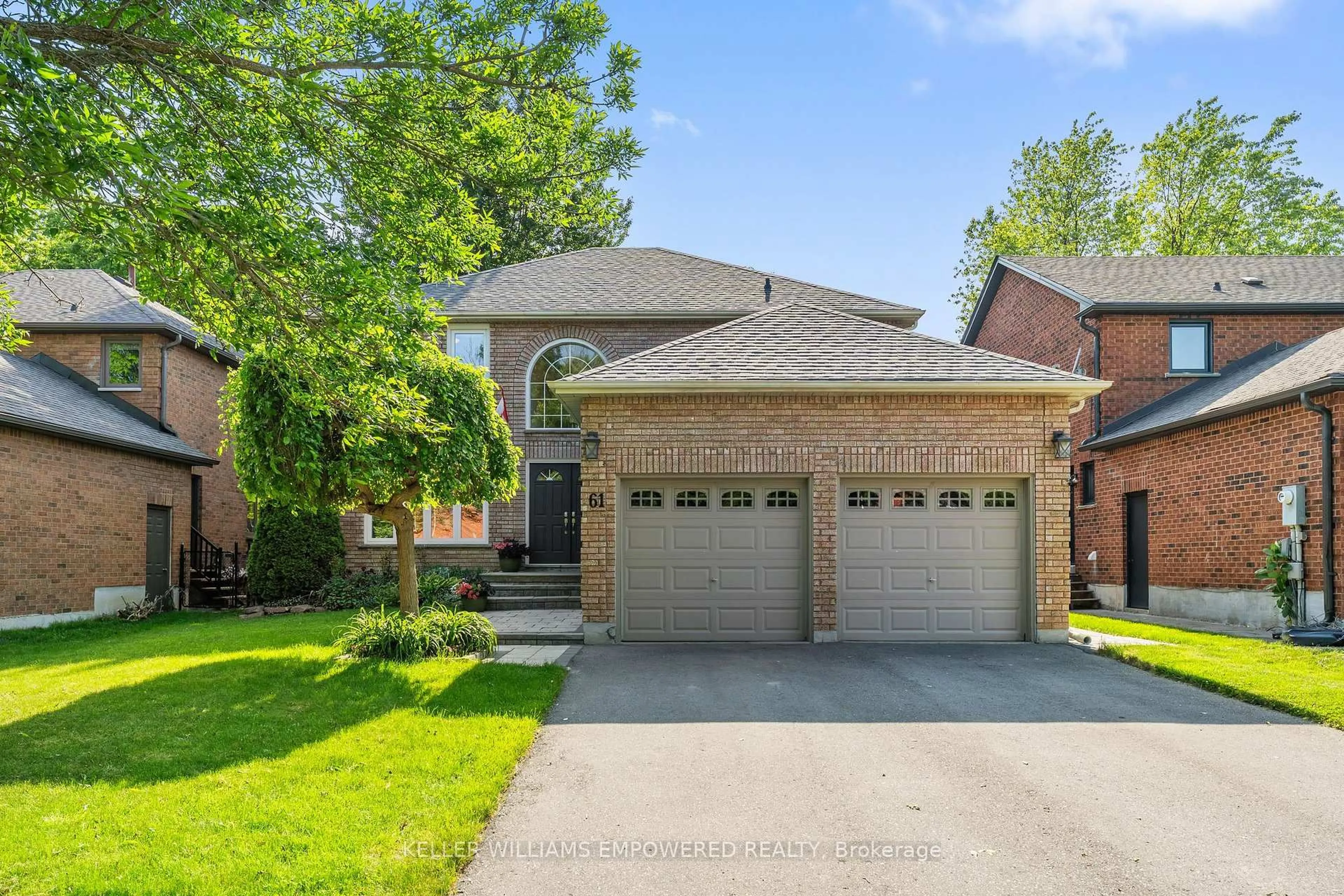 Home with brick exterior material, street for 61 Gilbank Dr, Aurora Ontario L4G 6H9