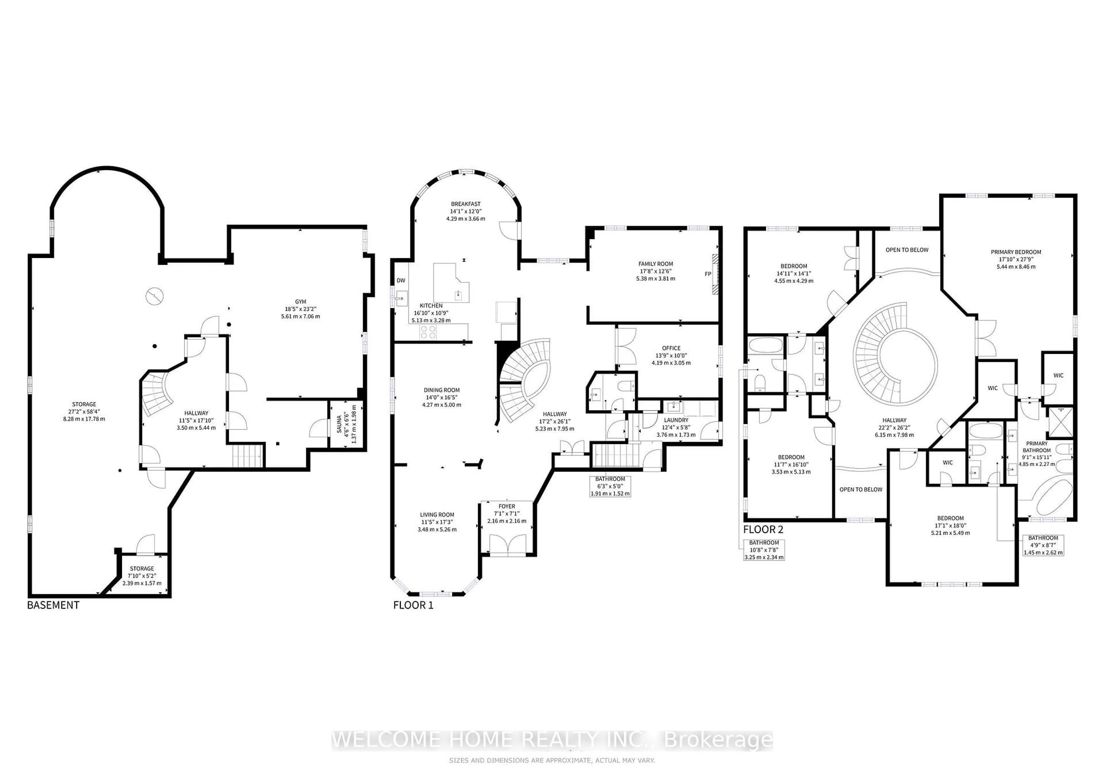 Floor plan for 198 Treelawn Blvd, Vaughan Ontario L0J 1C0