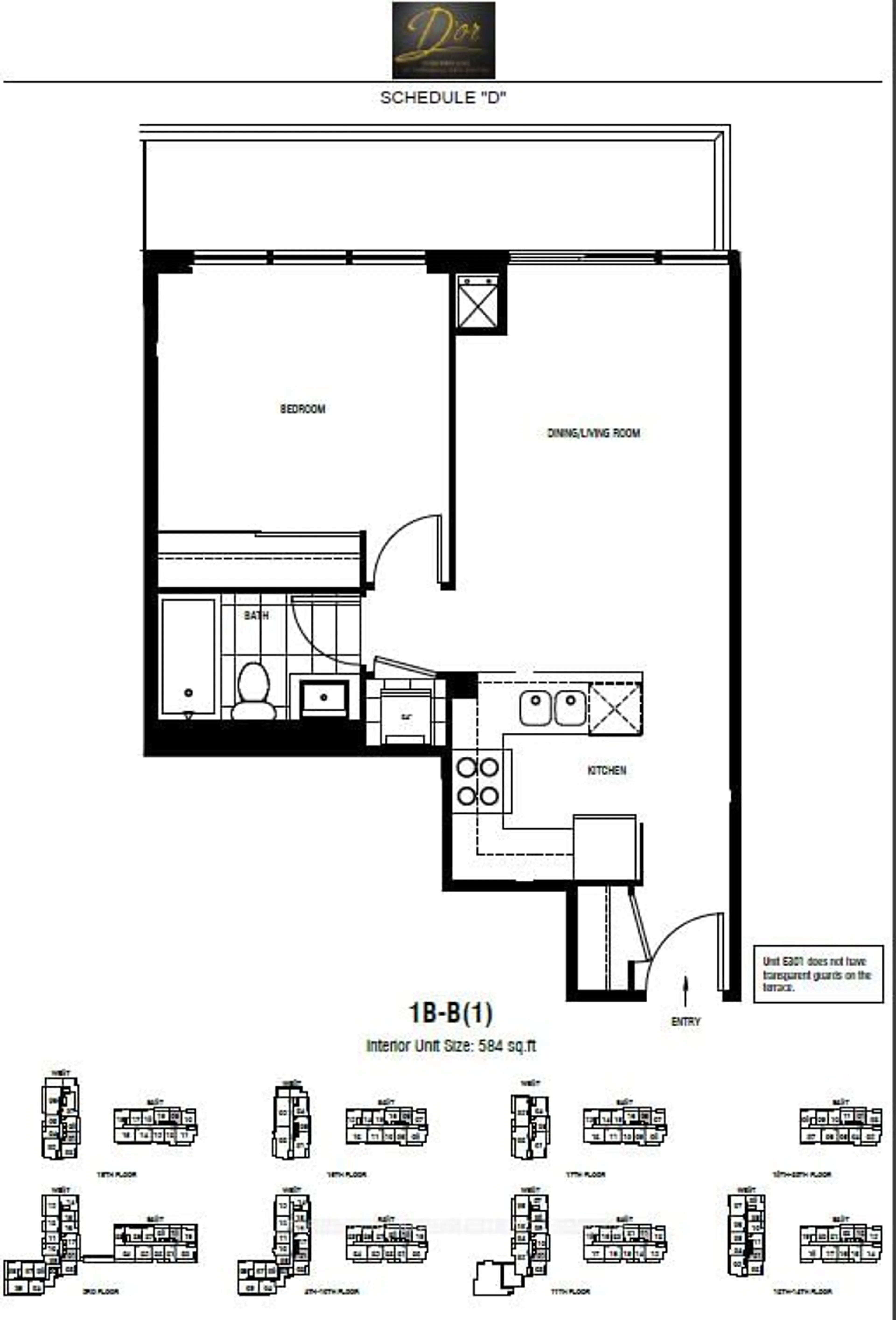 Floor plan for 10 Gatineau Dr #301W, Vaughan Ontario L4J 0L2
