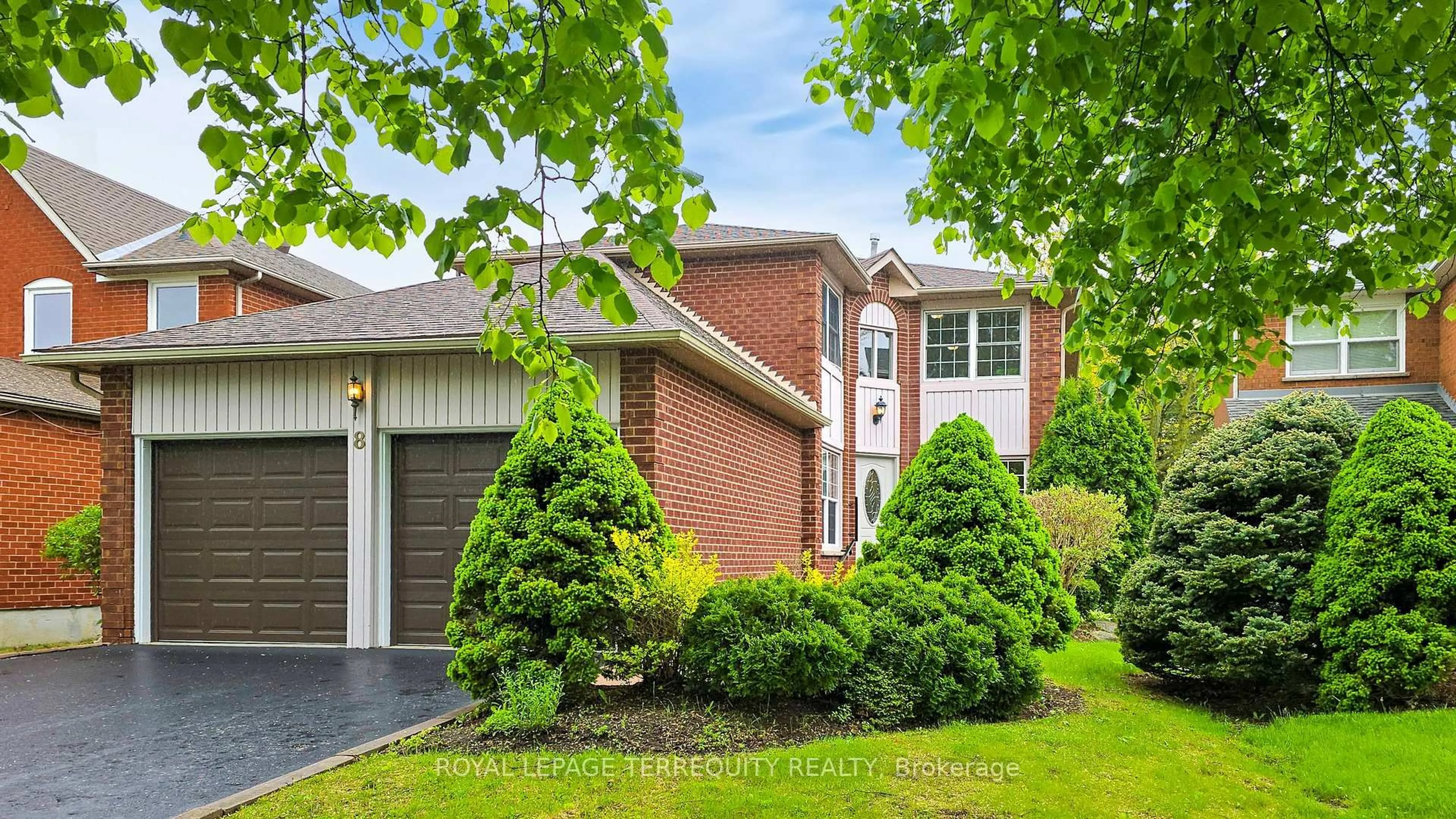 Home with brick exterior material, street for 8 Couperthwaite Cres, Markham Ontario L3R 6N4