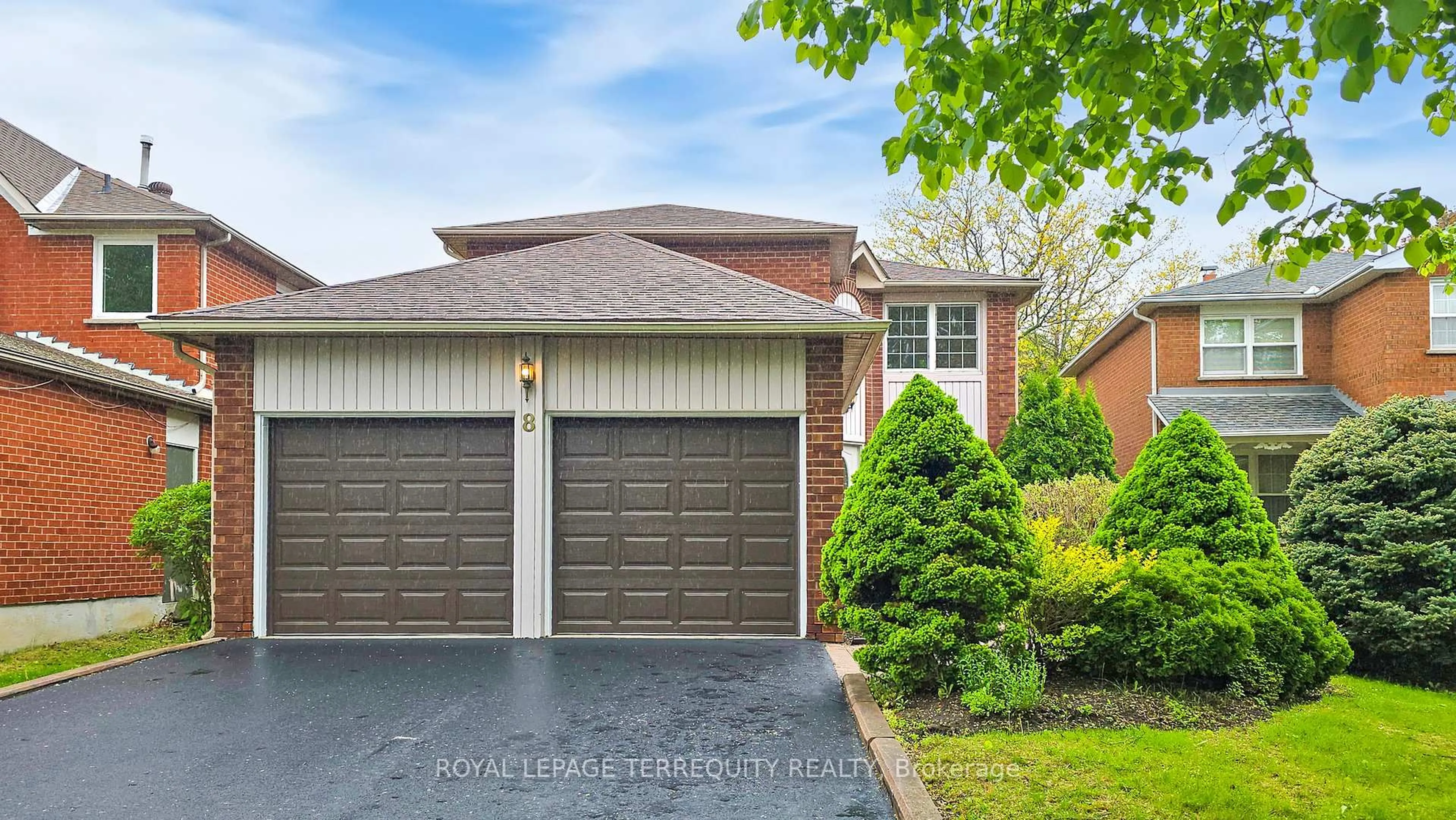 Home with brick exterior material, street for 8 Couperthwaite Cres, Markham Ontario L3R 6N4