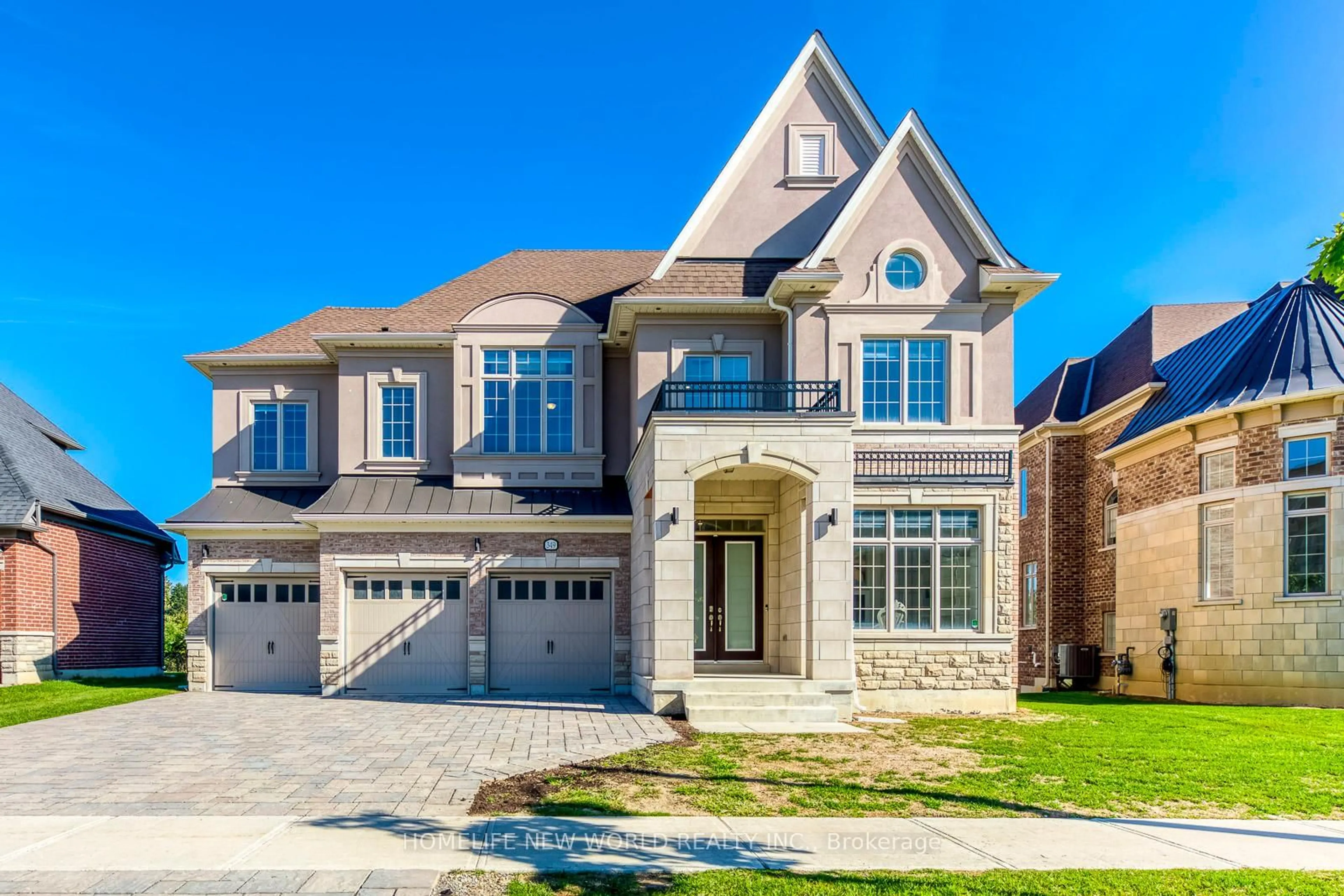 Home with brick exterior material, street for 349 Torrey Pines Rd, Vaughan Ontario L4H 3X3
