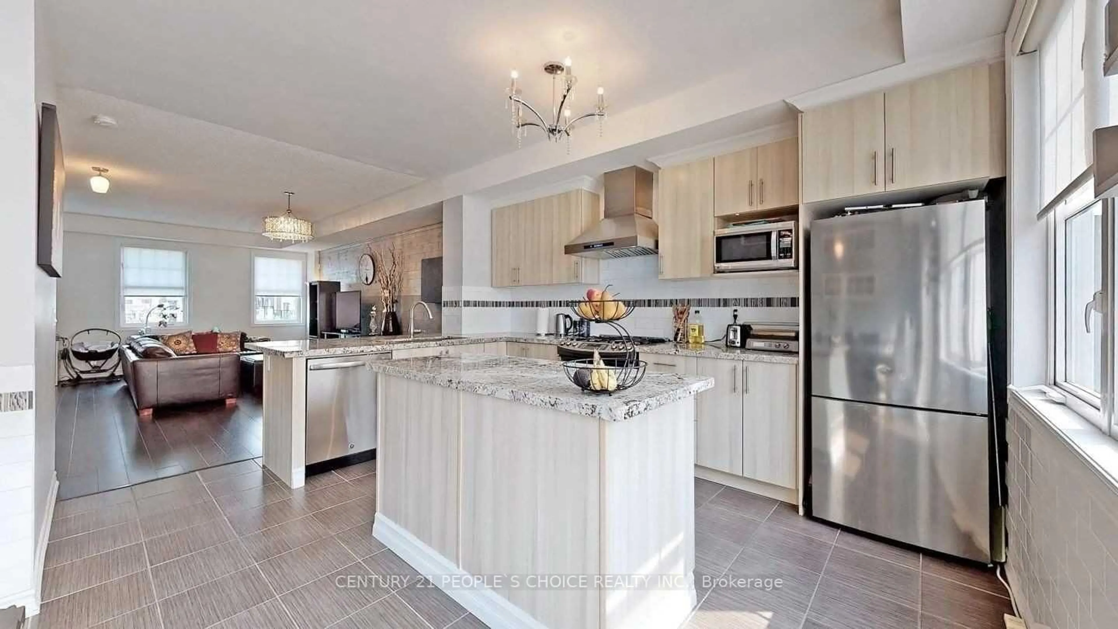 Open concept kitchen, ceramic/tile floor for 103 Milt Storey Lane, Whitchurch-Stouffville Ontario L4A 1Y4