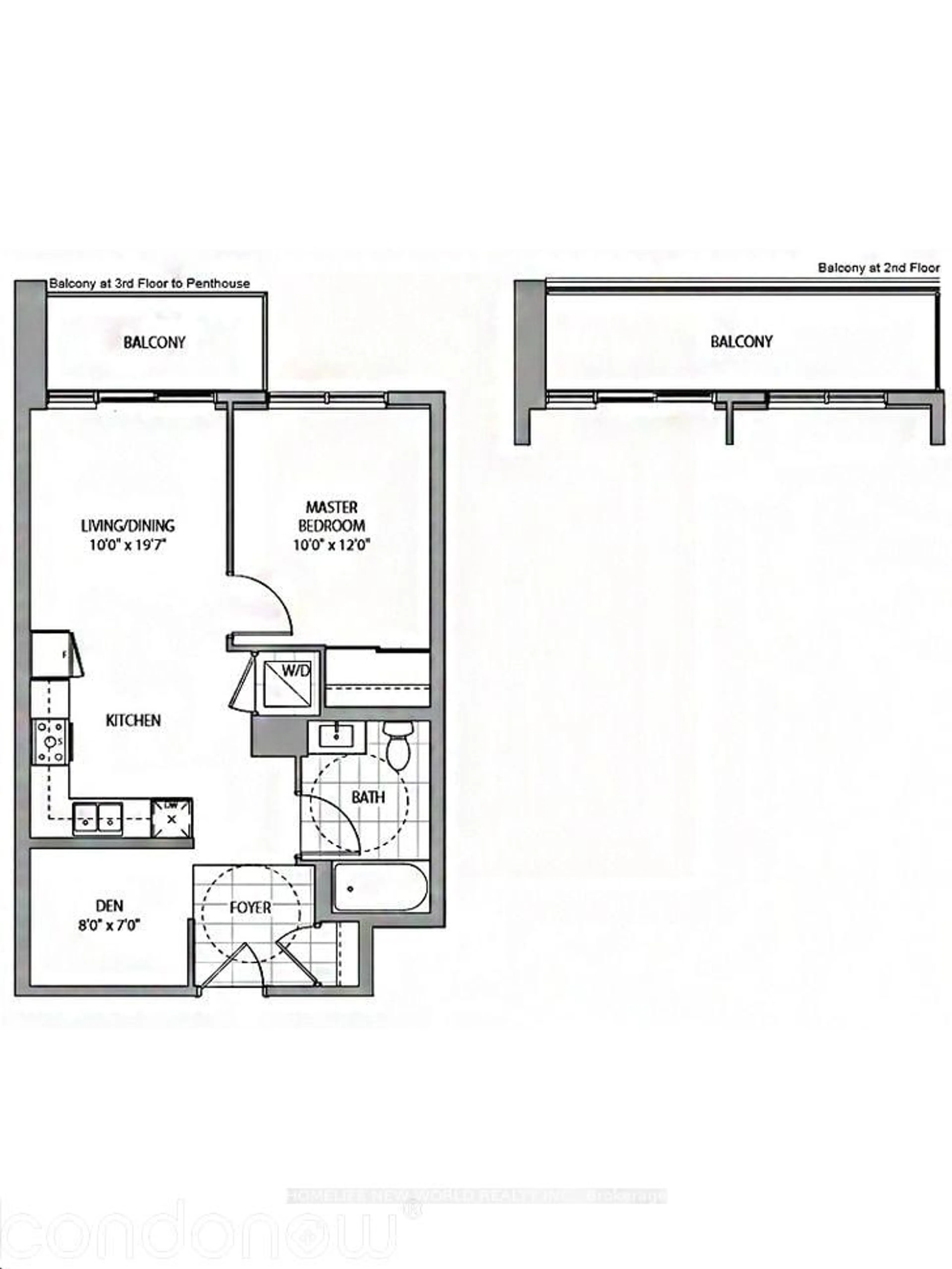 Floor plan for 396 Highway 7 #516, Richmond Hill Ontario L4B 0G7