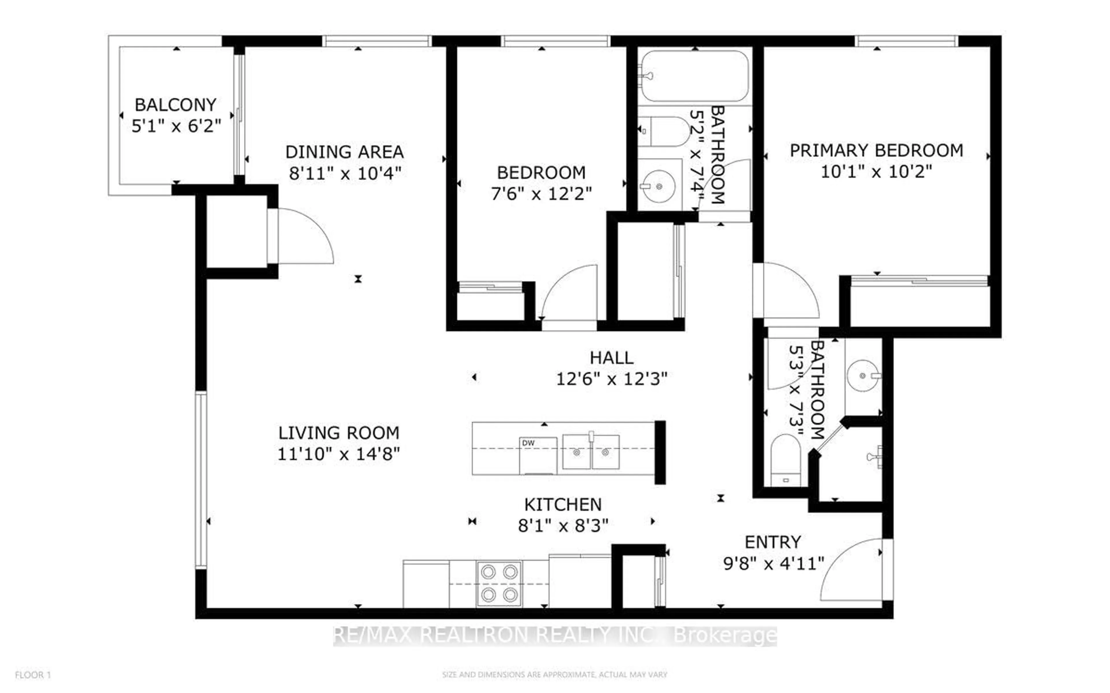 Floor plan for 35 Hunt Ave #502, Richmond Hill Ontario L4C 4H1