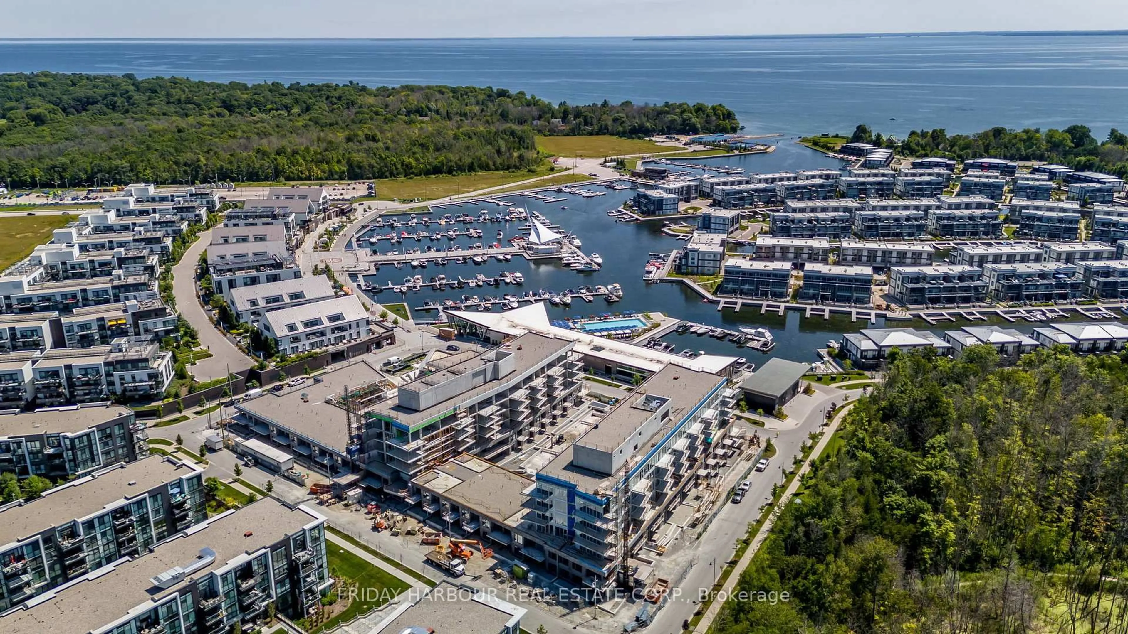 A pic from outside/outdoor area/front of a property/back of a property/a pic from drone, water/lake/river/ocean view for 333 Sunseeker Ave #253, Innisfil Ontario L9S 0J7