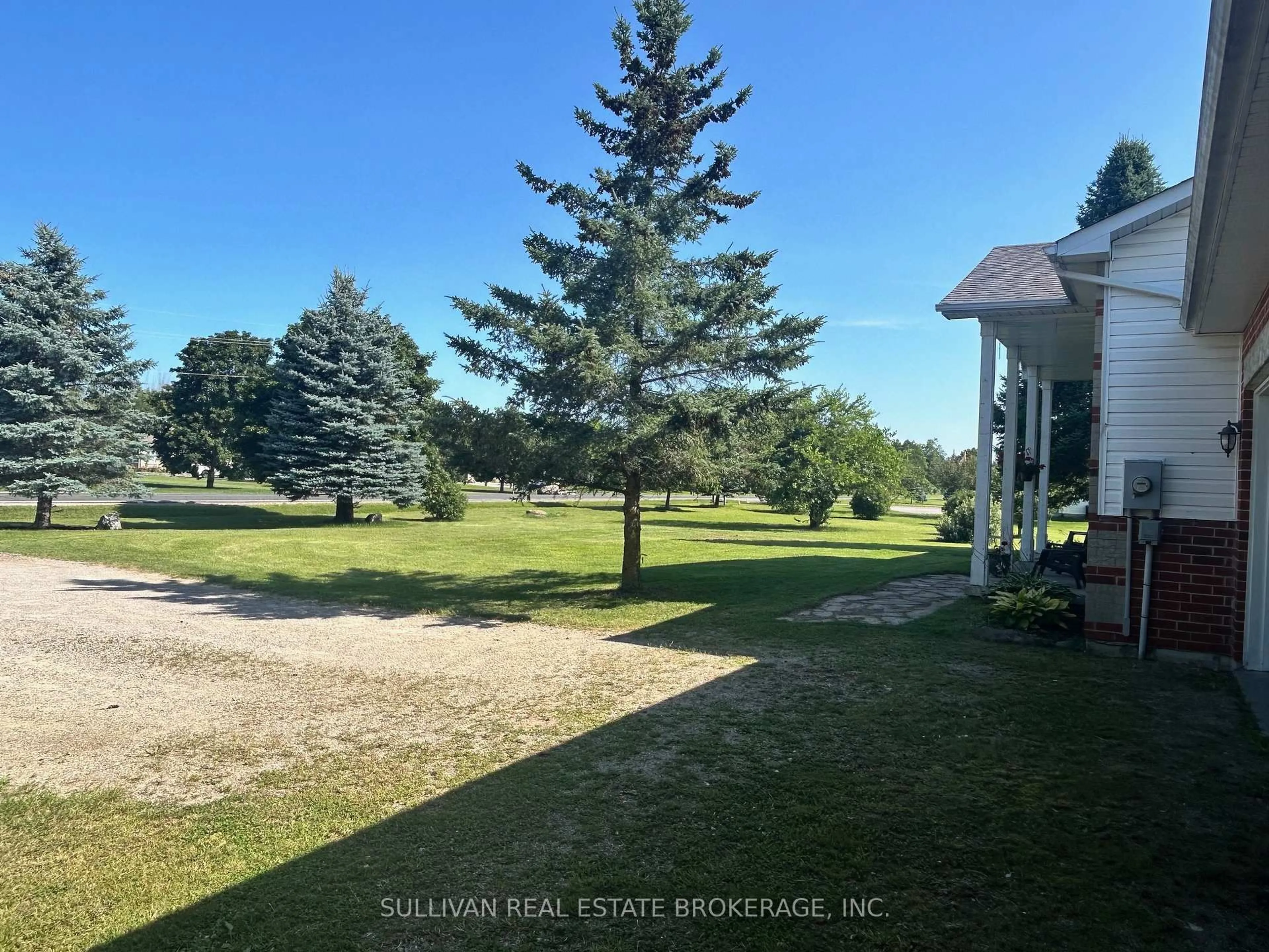 A pic from outside/outdoor area/front of a property/back of a property/a pic from drone, water/lake/river/ocean view for 9353 County Road 1 Rd, Adjala-Tosorontio Ontario L0N 1P0