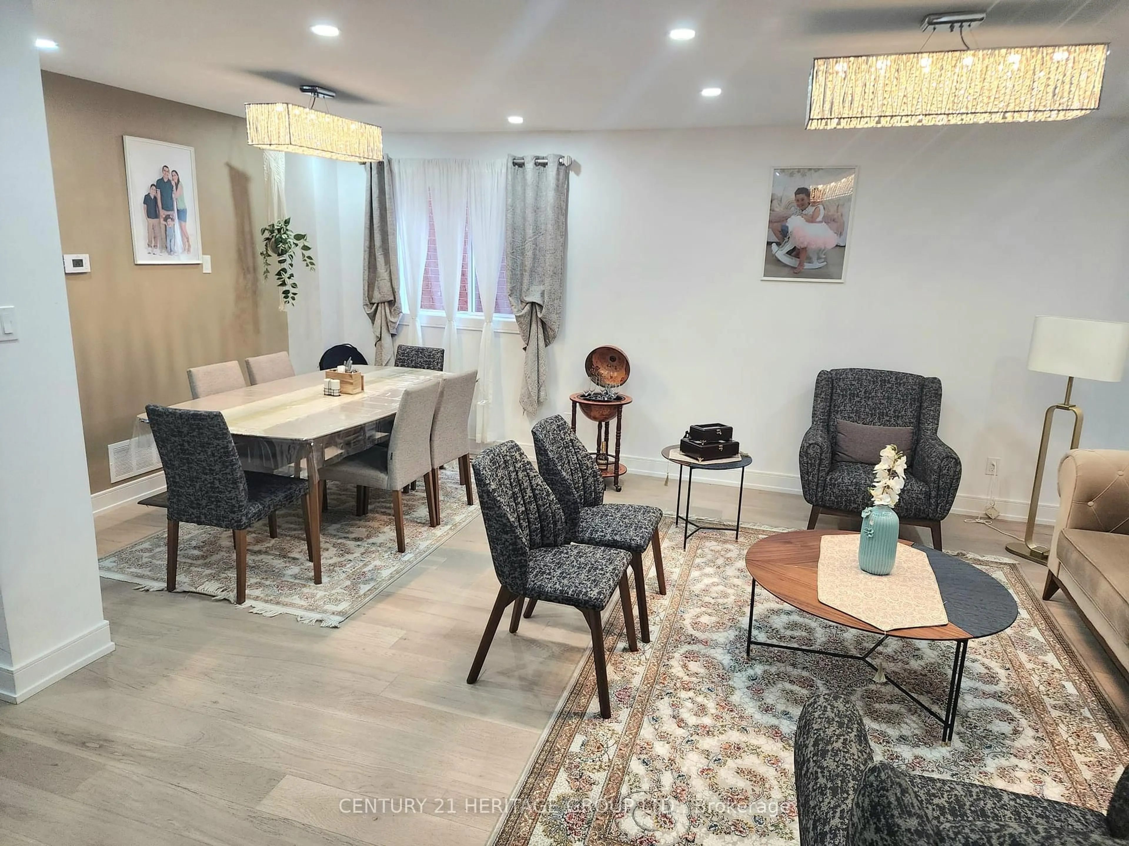 Living room with furniture, wood/laminate floor for 46 Venice Cres, Vaughan Ontario L4J 7S9