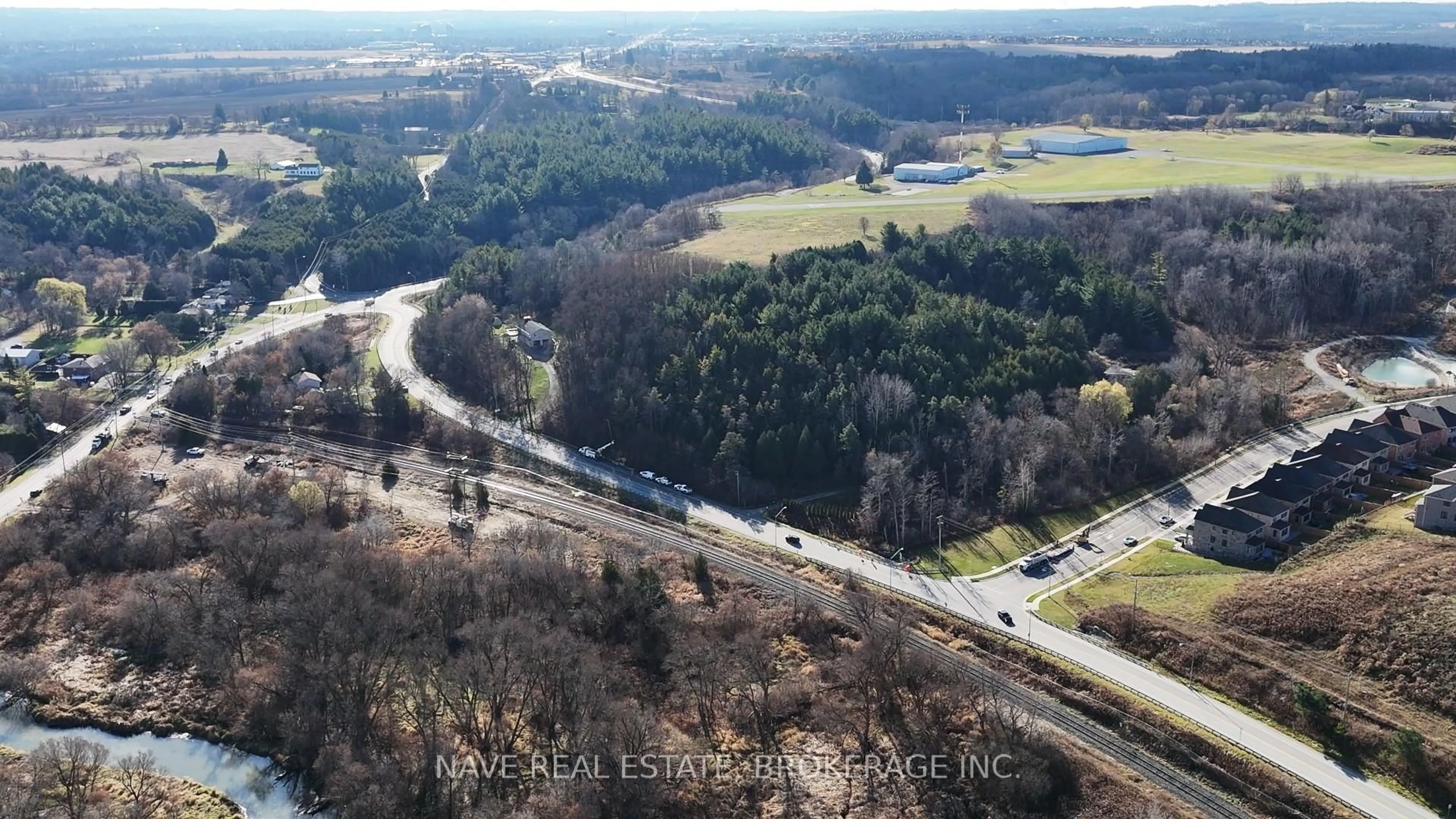 A pic from outside/outdoor area/front of a property/back of a property/a pic from drone, forest/trees view for 19090 Holland Landing Rd, East Gwillimbury Ontario L9N 1M8