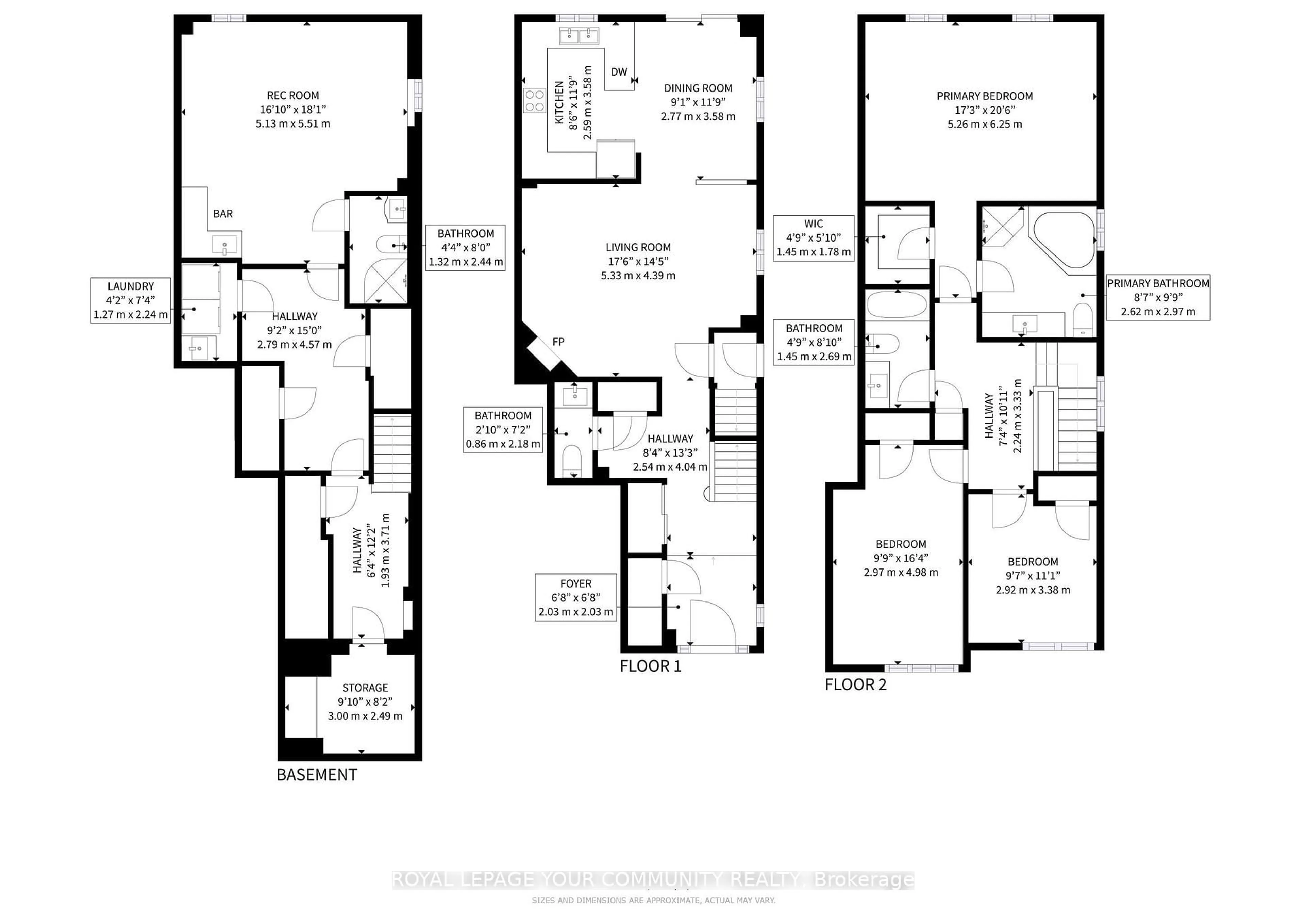 Floor plan for 92 Laval St, Vaughan Ontario L4H 0P2