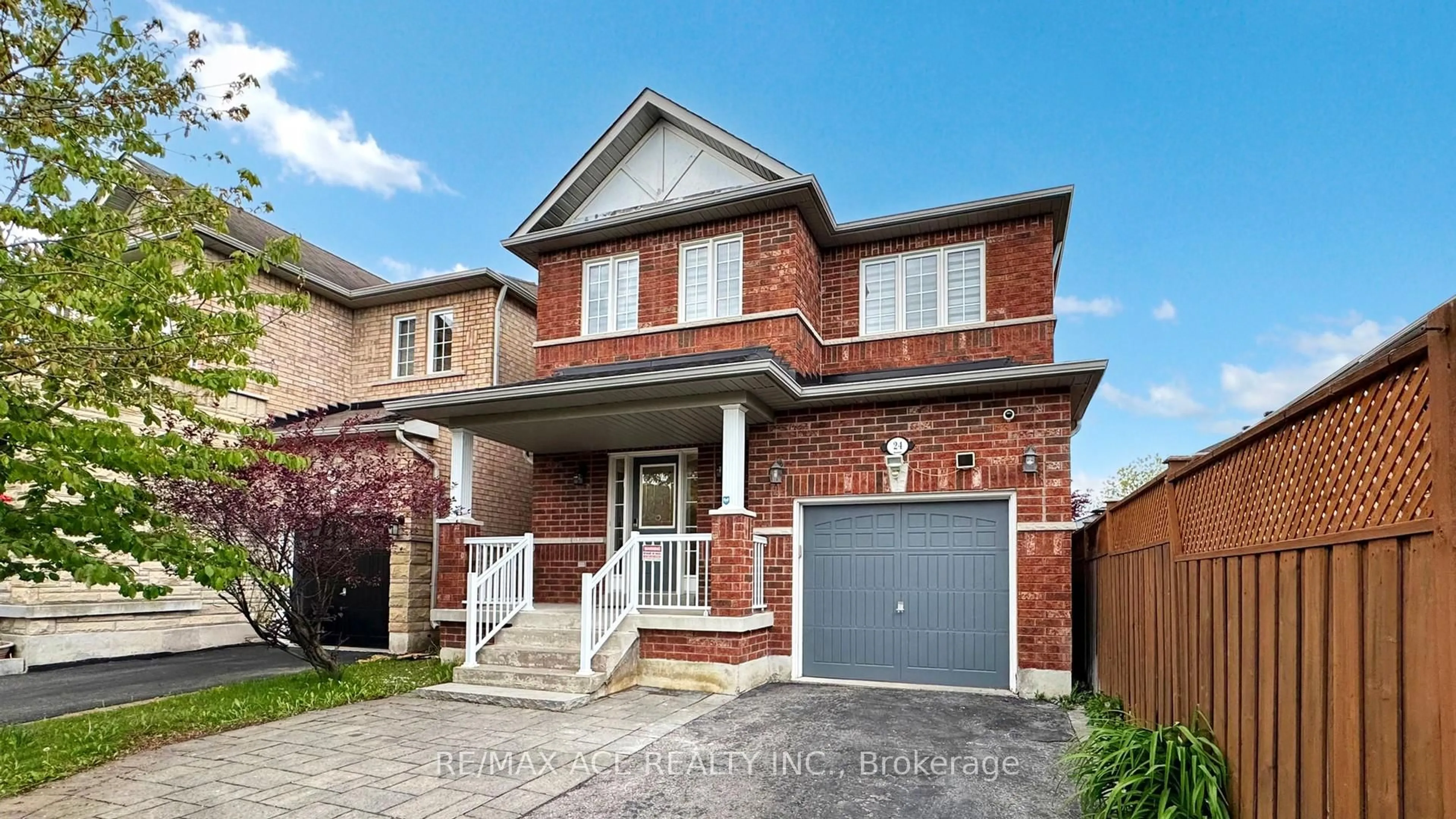 Home with brick exterior material, street for 24 Pamgrey Rd, Markham Ontario L6E 0B2