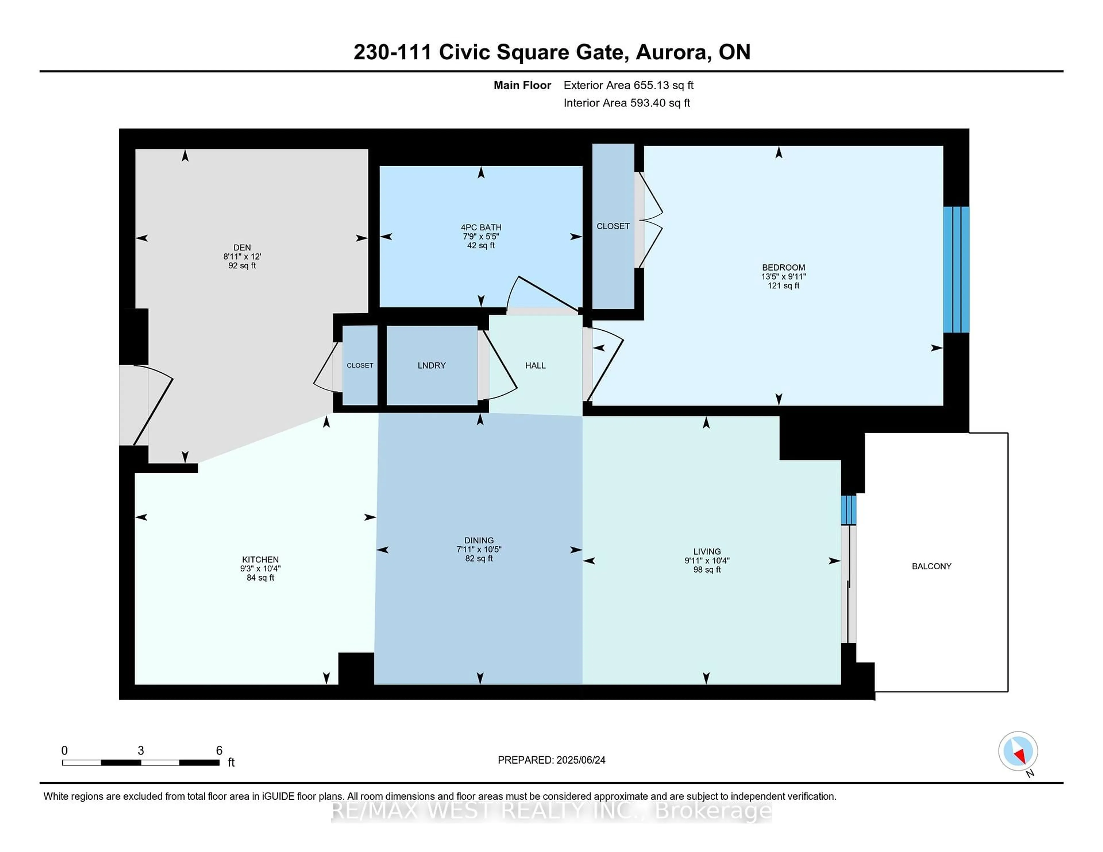 Floor plan for 111 Civic Square Gate #230, Aurora Ontario L4G 0S6