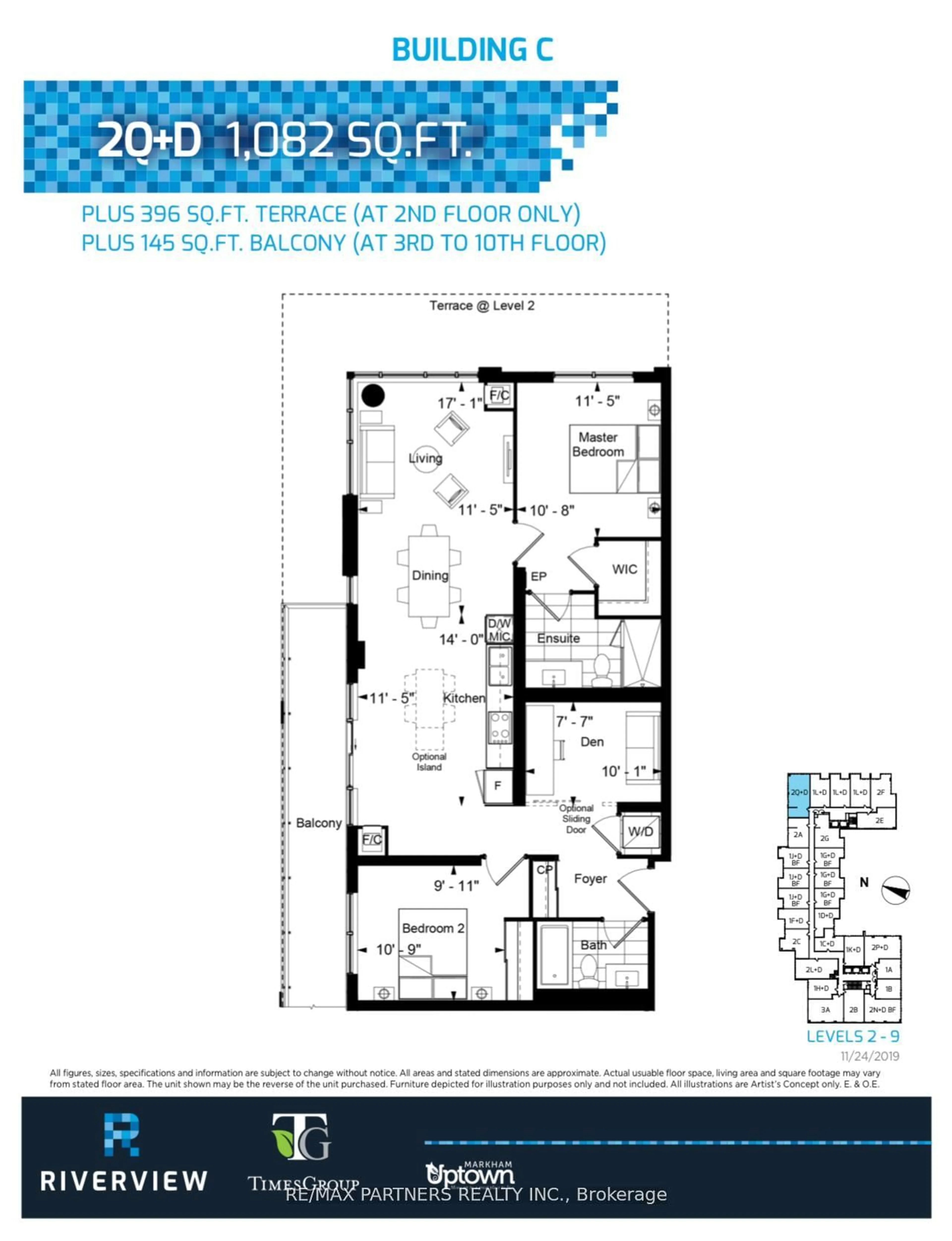Floor plan for 38 Water Walk Dr #218, Markham Ontario L3R 6M8
