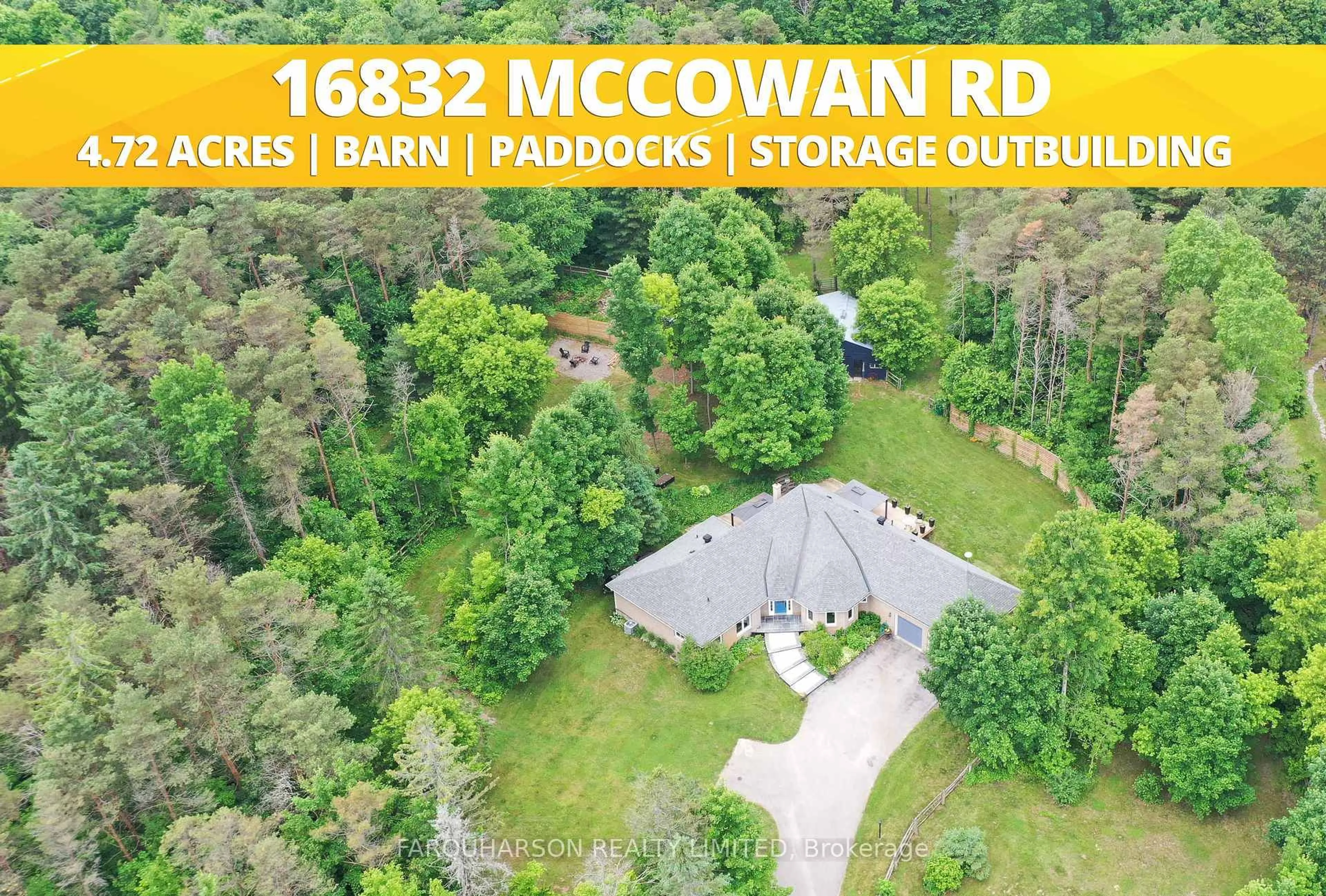 A pic from outside/outdoor area/front of a property/back of a property/a pic from drone, water/lake/river/ocean view for 16832 Mccowan Rd, Whitchurch-Stouffville Ontario L0G 1E0