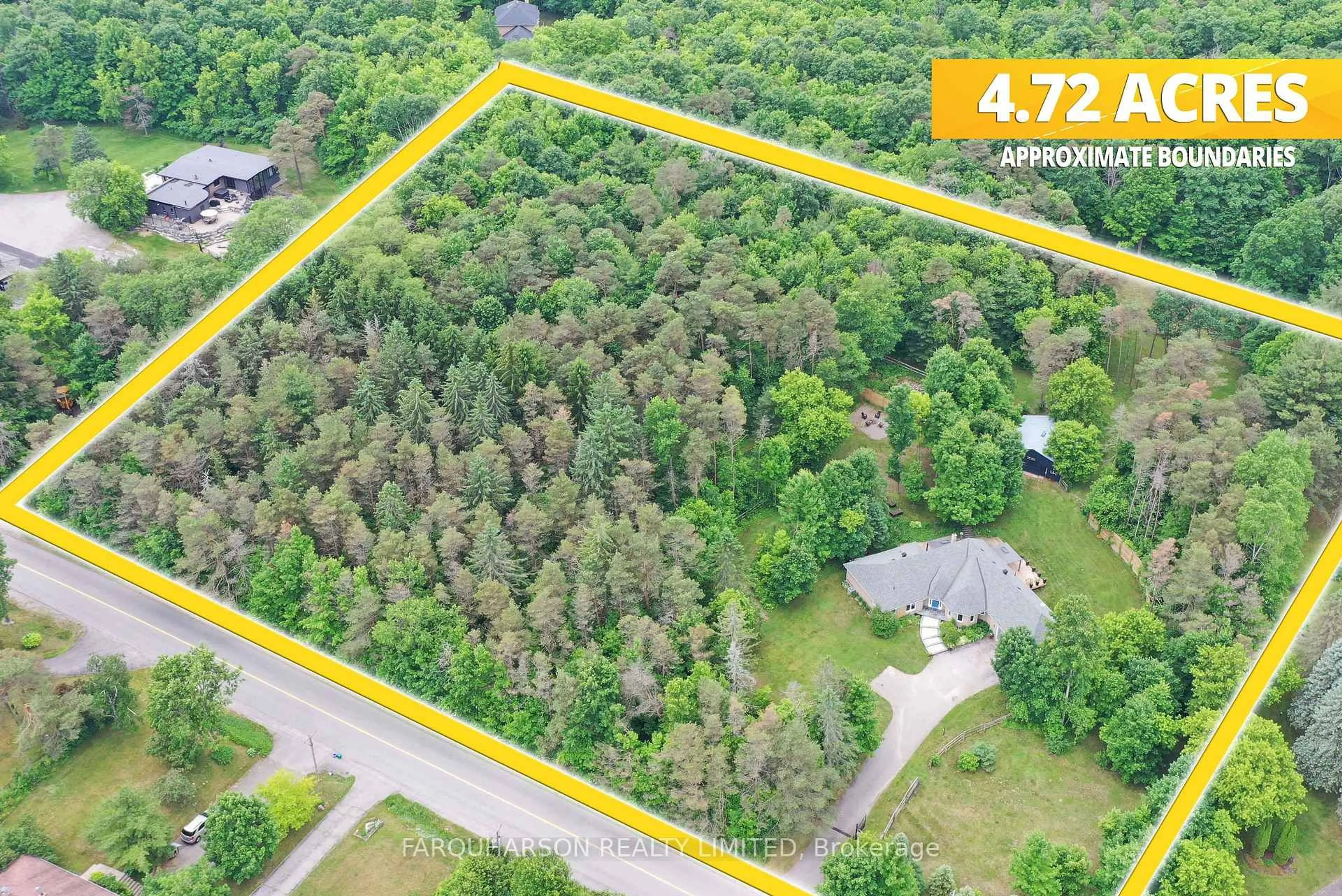 A pic from outside/outdoor area/front of a property/back of a property/a pic from drone, forest/trees view for 16832 Mccowan Rd, Whitchurch-Stouffville Ontario L0G 1E0