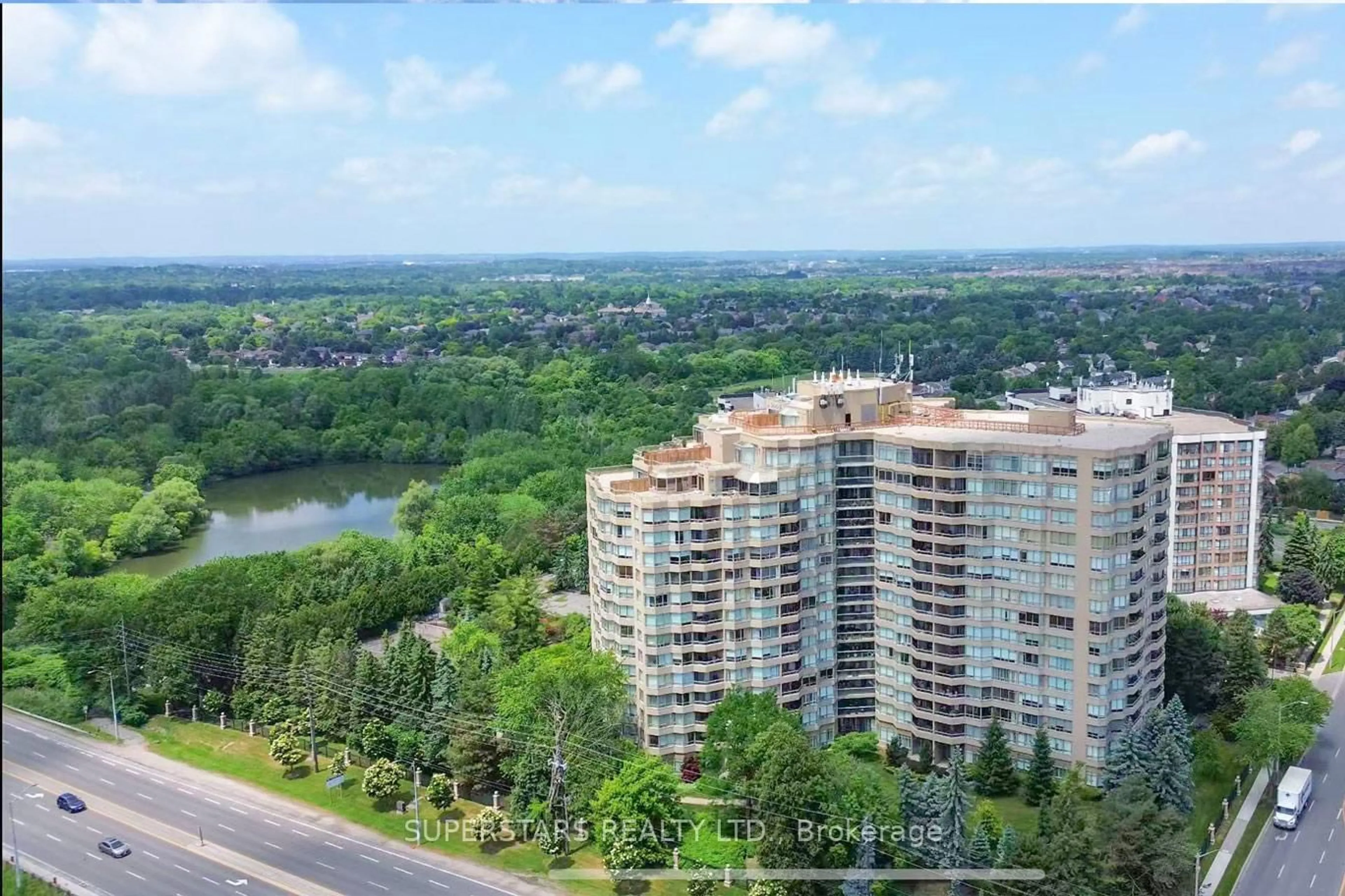 A pic from outside/outdoor area/front of a property/back of a property/a pic from drone, water/lake/river/ocean view for 610 Bullock Dr #415, Markham Ontario L3R 0G1