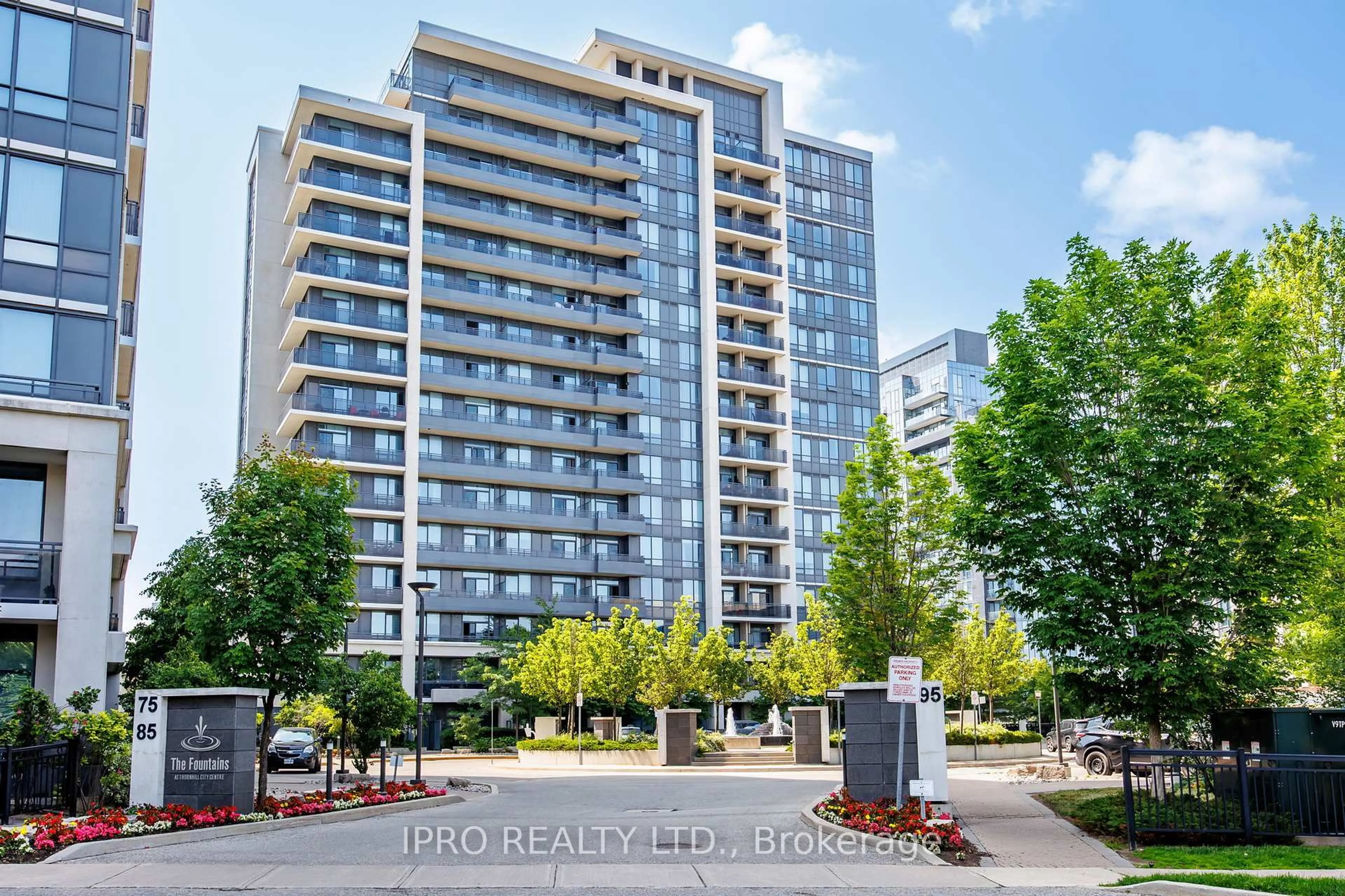 A pic from outside/outdoor area/front of a property/back of a property/a pic from drone, unknown for 85 North Park Rd #608, Vaughan Ontario L4J 0H9