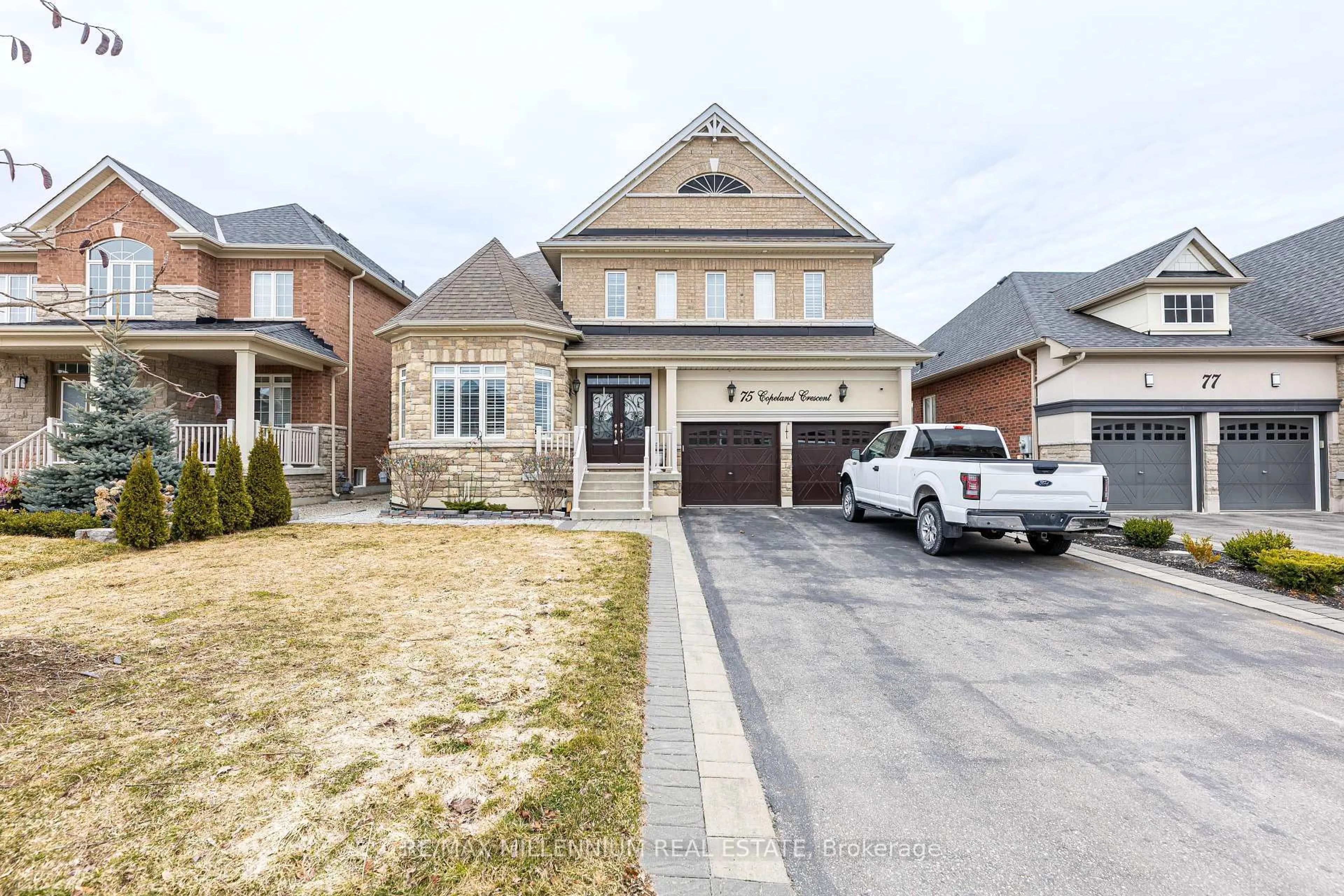Home with brick exterior material, street for 75 Copeland Cres, Innisfil Ontario L0L 1L0