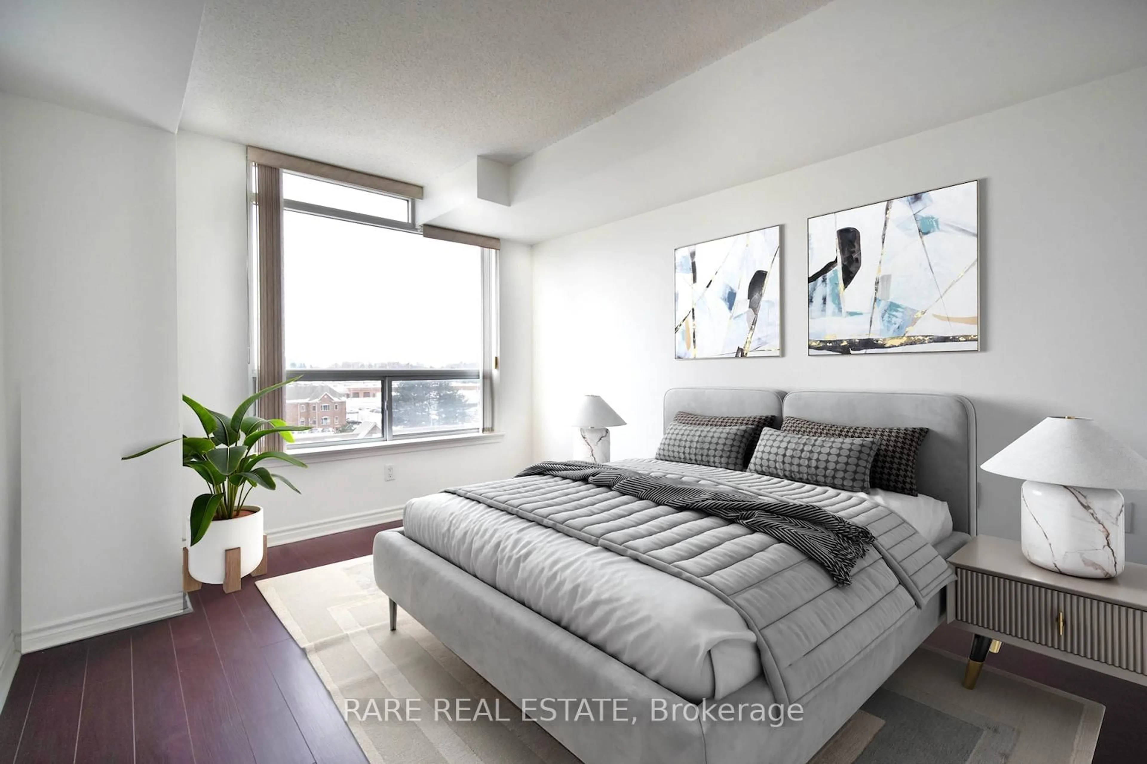 Bedroom with bed, unknown for 9015 Leslie St #807, Richmond Hill Ontario L4B 4J8