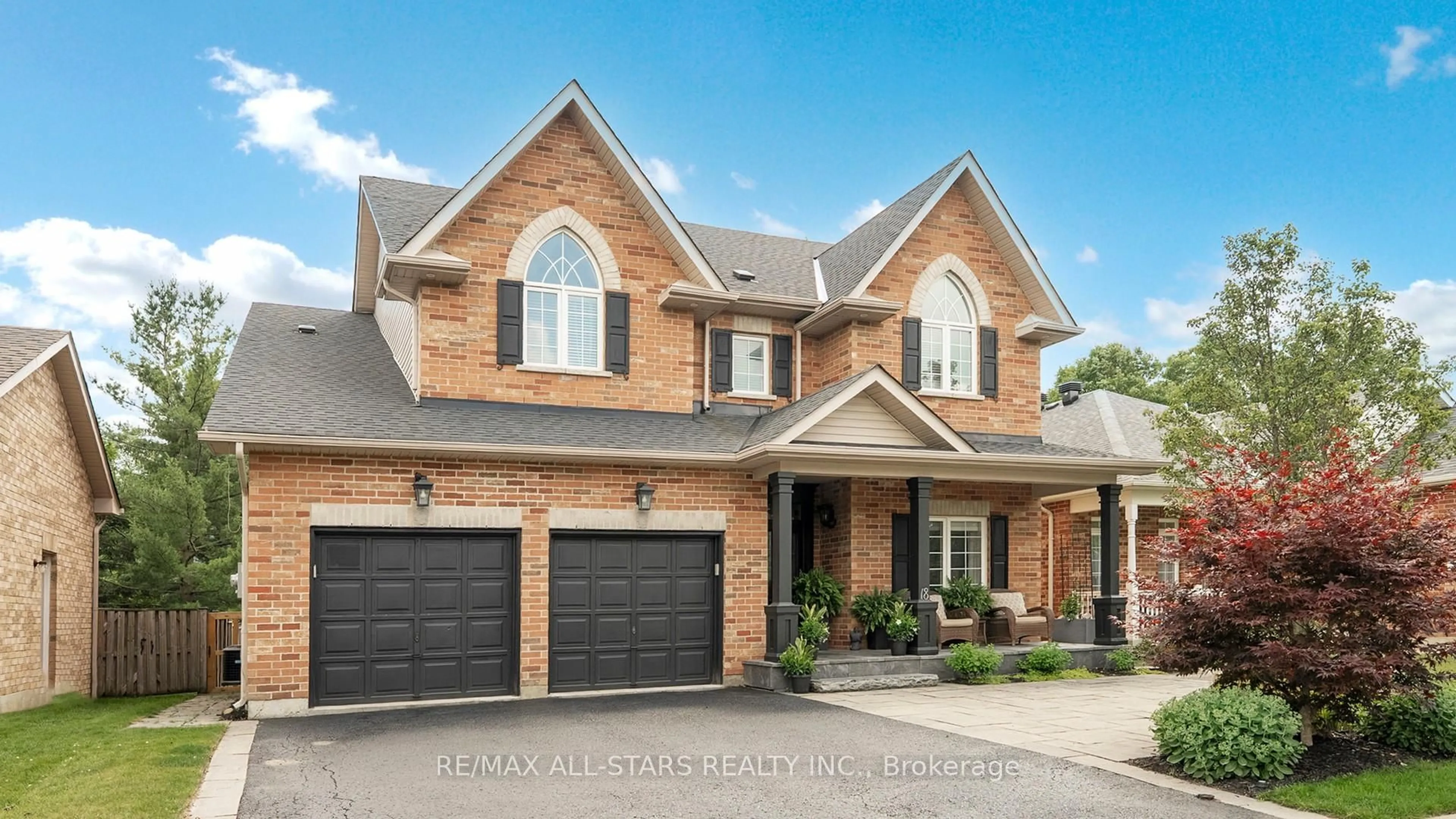 Home with brick exterior material, street for 18 Village Green Lane, Uxbridge Ontario L9P 0A1