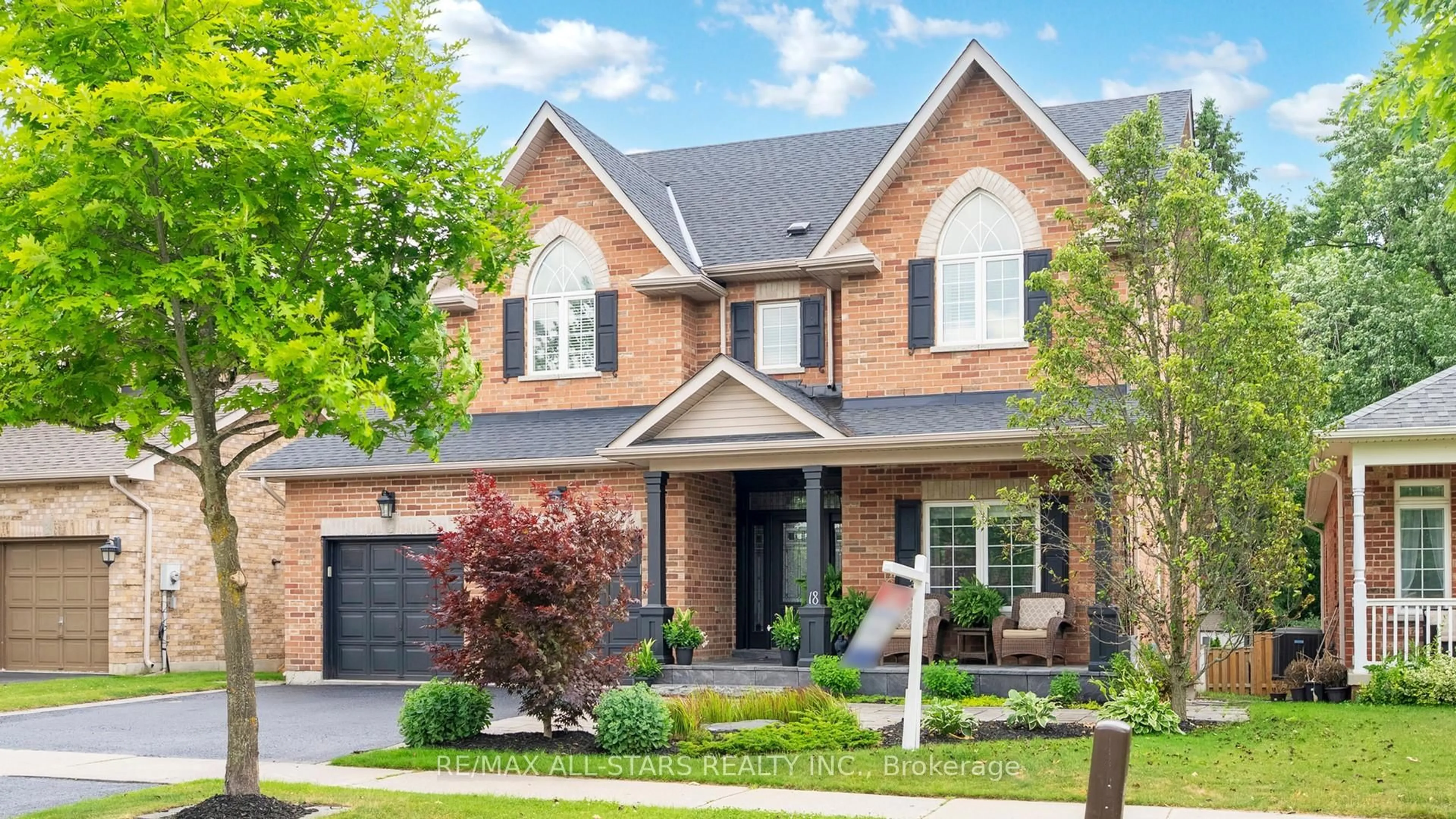 Home with brick exterior material, street for 18 Village Green Lane, Uxbridge Ontario L9P 0A1