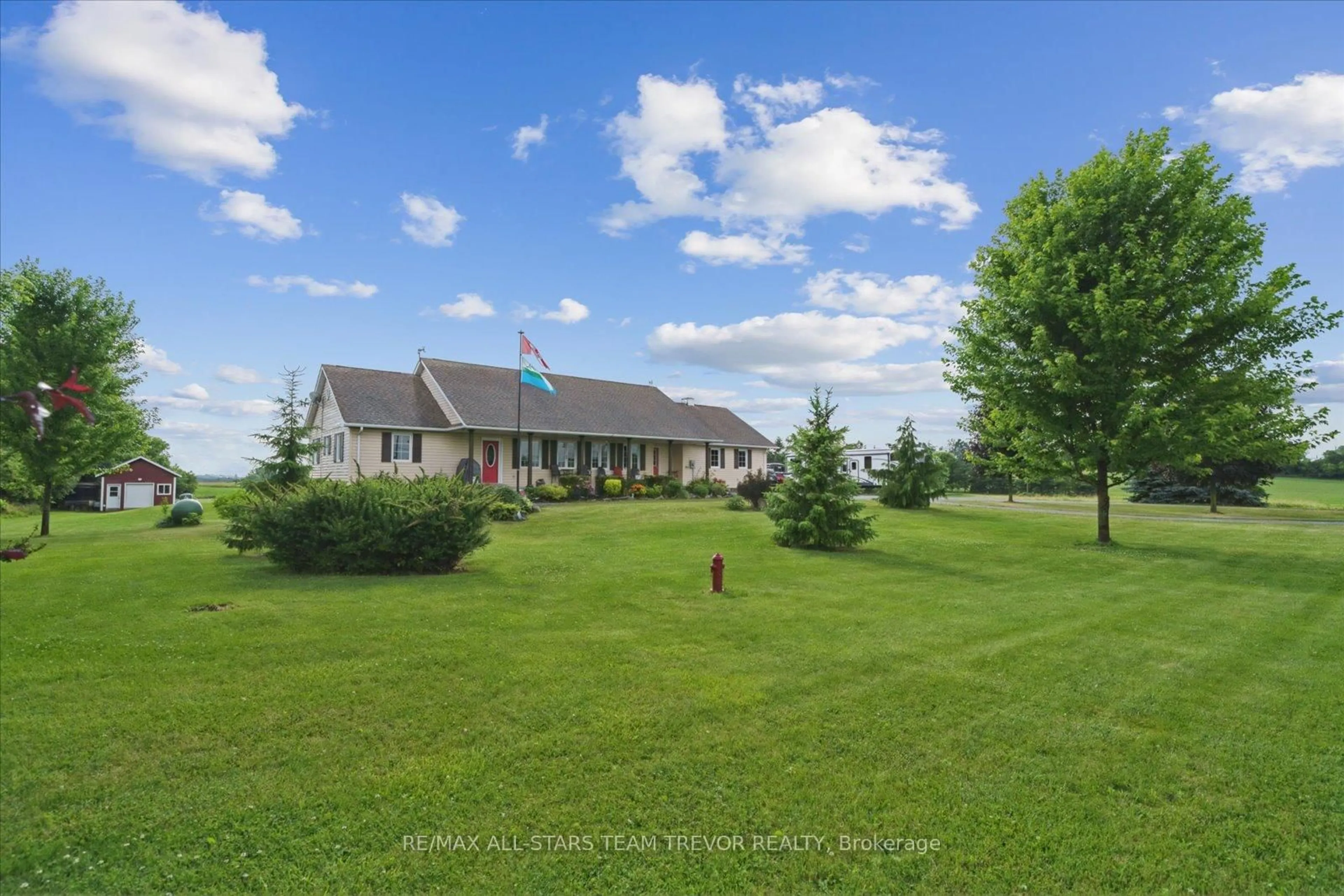 A pic from outside/outdoor area/front of a property/back of a property/a pic from drone, water/lake/river/ocean view for 14210 Durham Rd 1 Rd, Uxbridge Ontario L9P 1R2