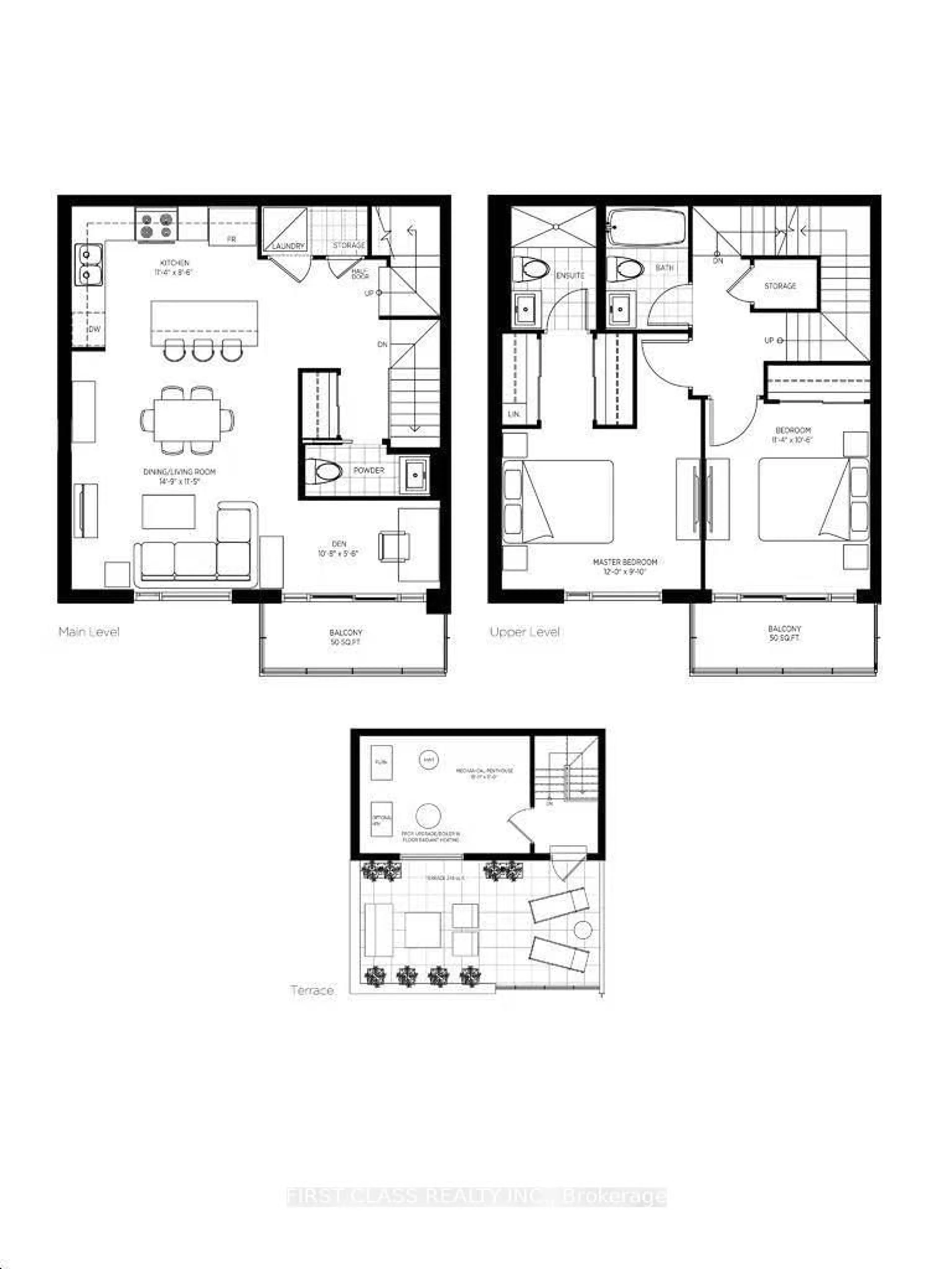 Floor plan for 32 Coles Ave #F1003, Vaughan Ontario L4L 0J1