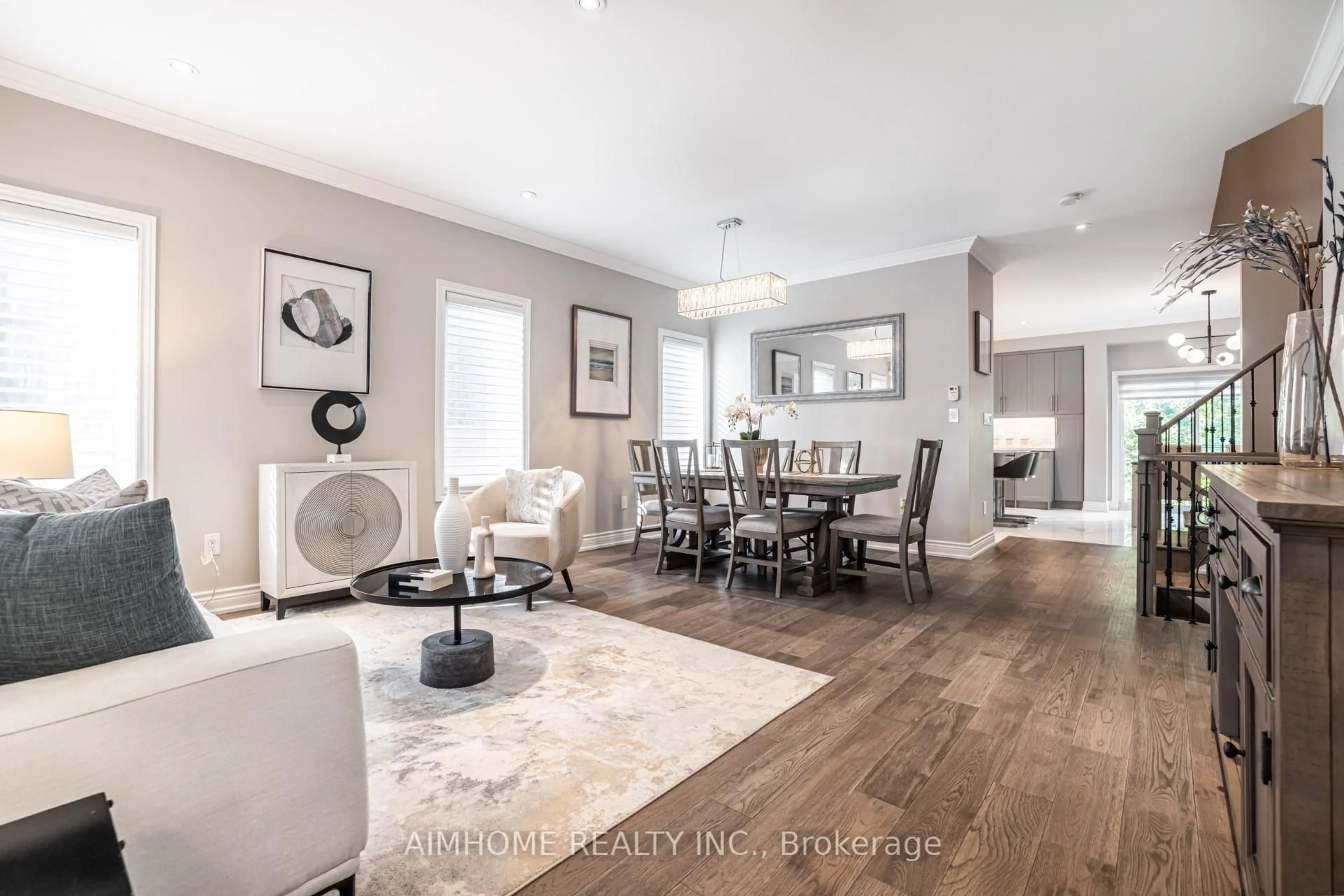 Dining room, wood/laminate floor for 83 Wallenberg Dr, Vaughan Ontario L6A 4S5