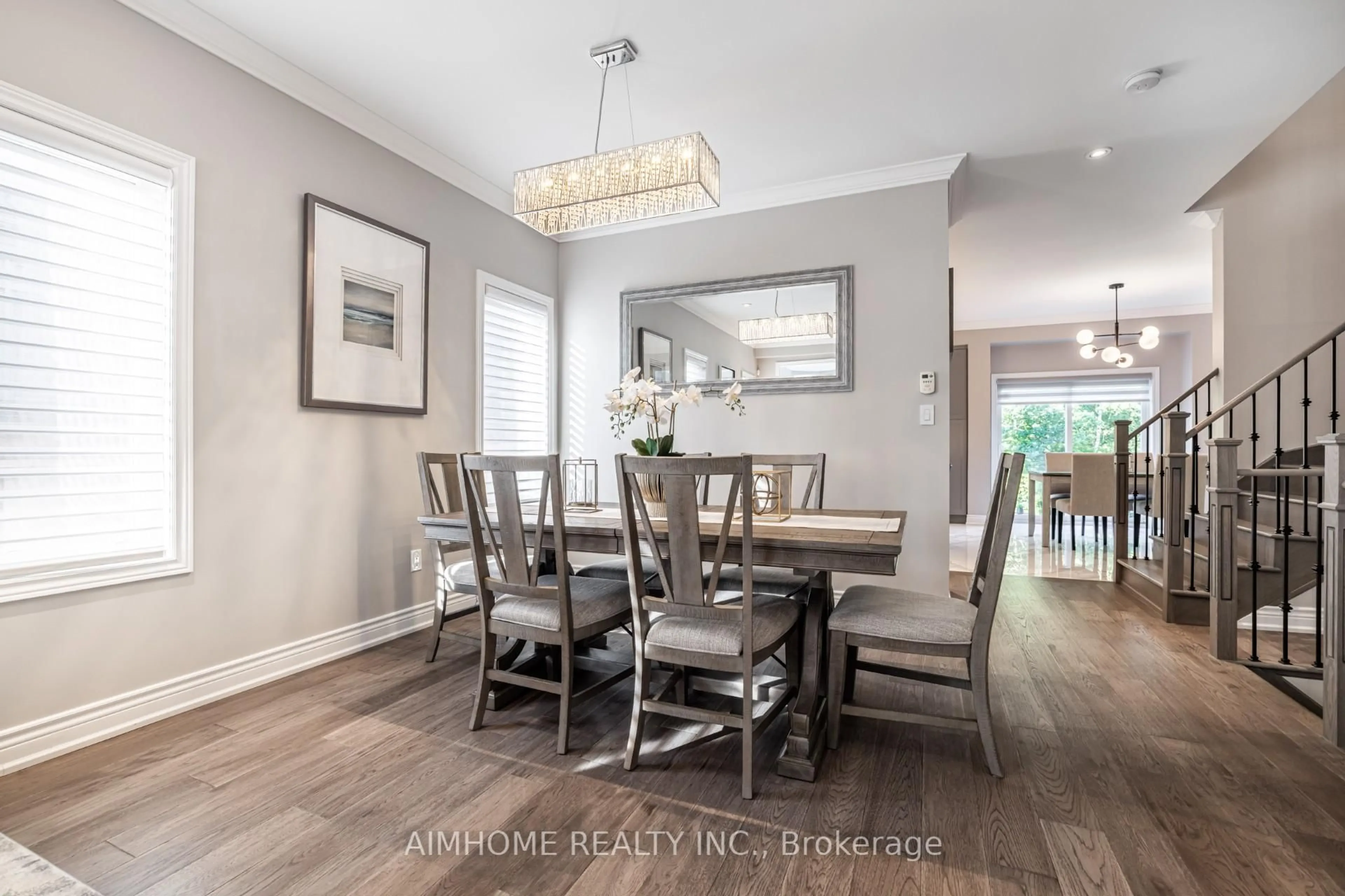 Dining room, wood/laminate floor for 83 Wallenberg Dr, Vaughan Ontario L6A 4S5